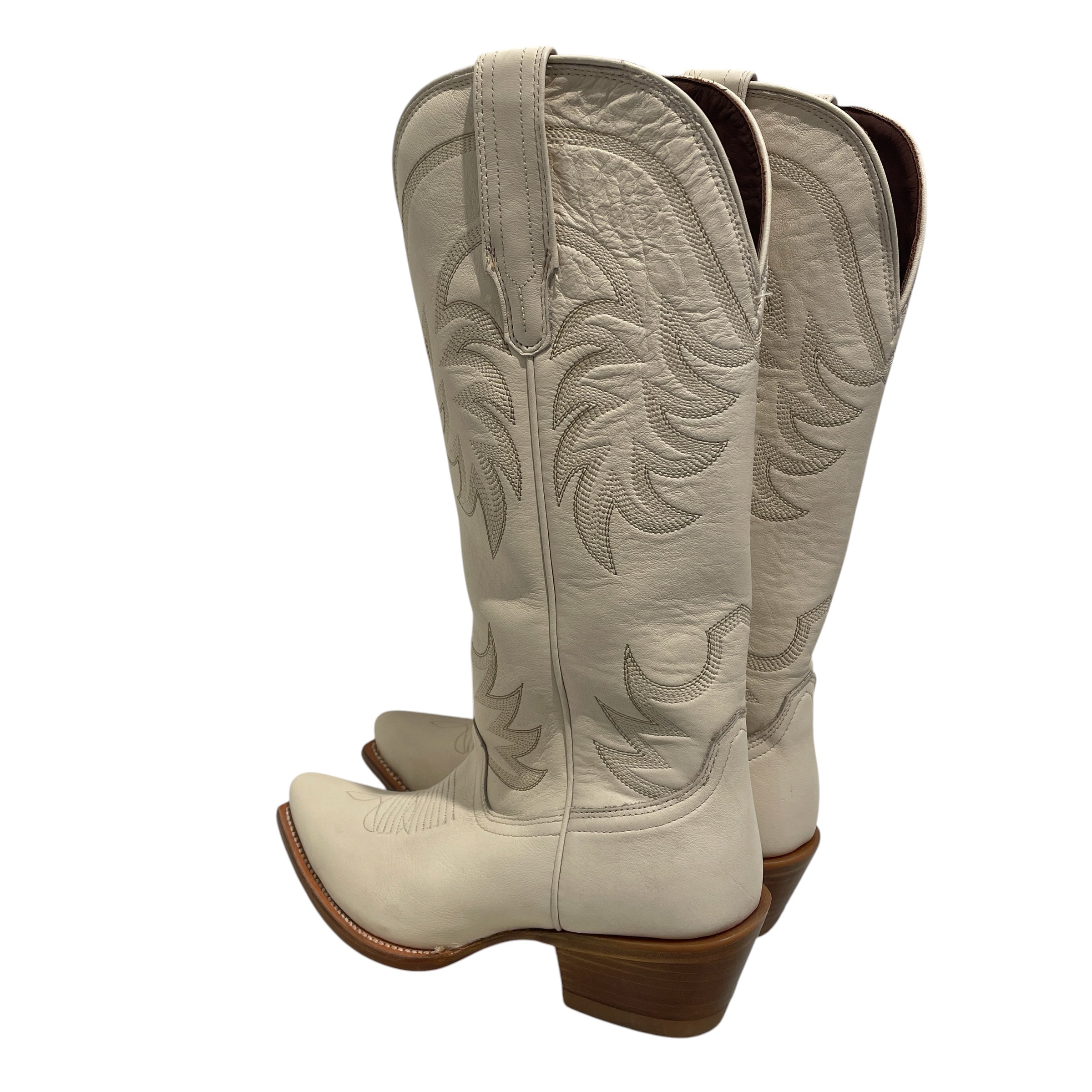 TECOVAS/Western Boots/US 7.5/Leather/WHT/THE ANNIE view 2