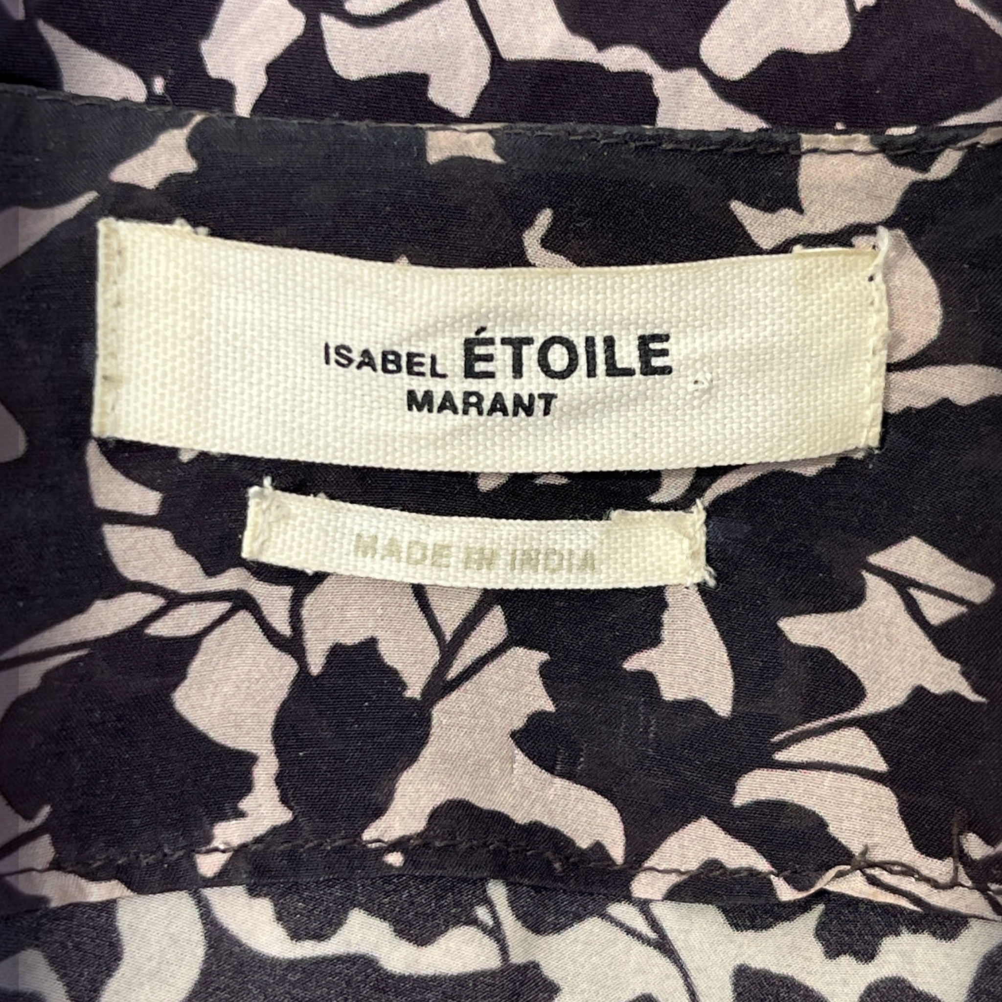 ISABEL MARANT ETOILE/LS Dress/34/Floral Pattern/Silk/MLT/BLACK AND GREY DRESS view 3