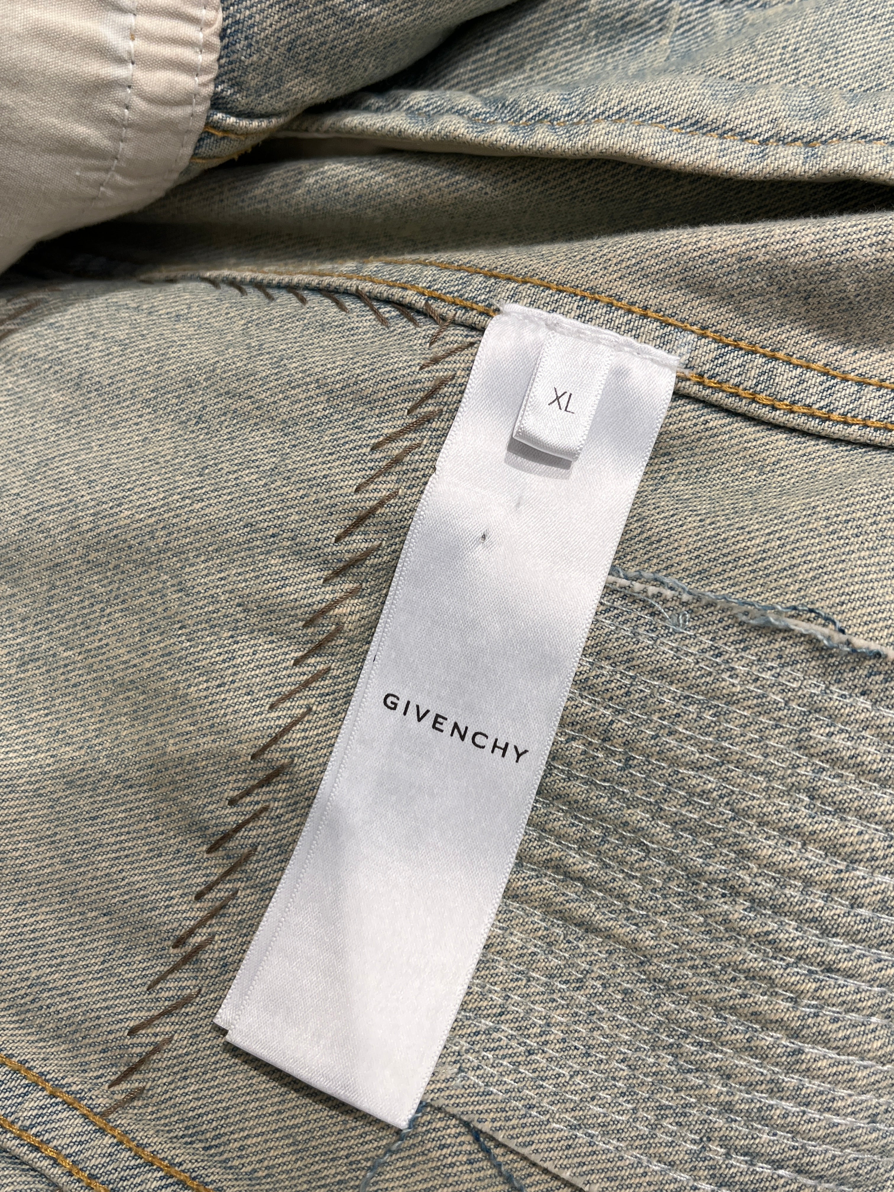 GIVENCHY/Denim Jkt/XL/Denim/BEG/Rip & Repair view 3