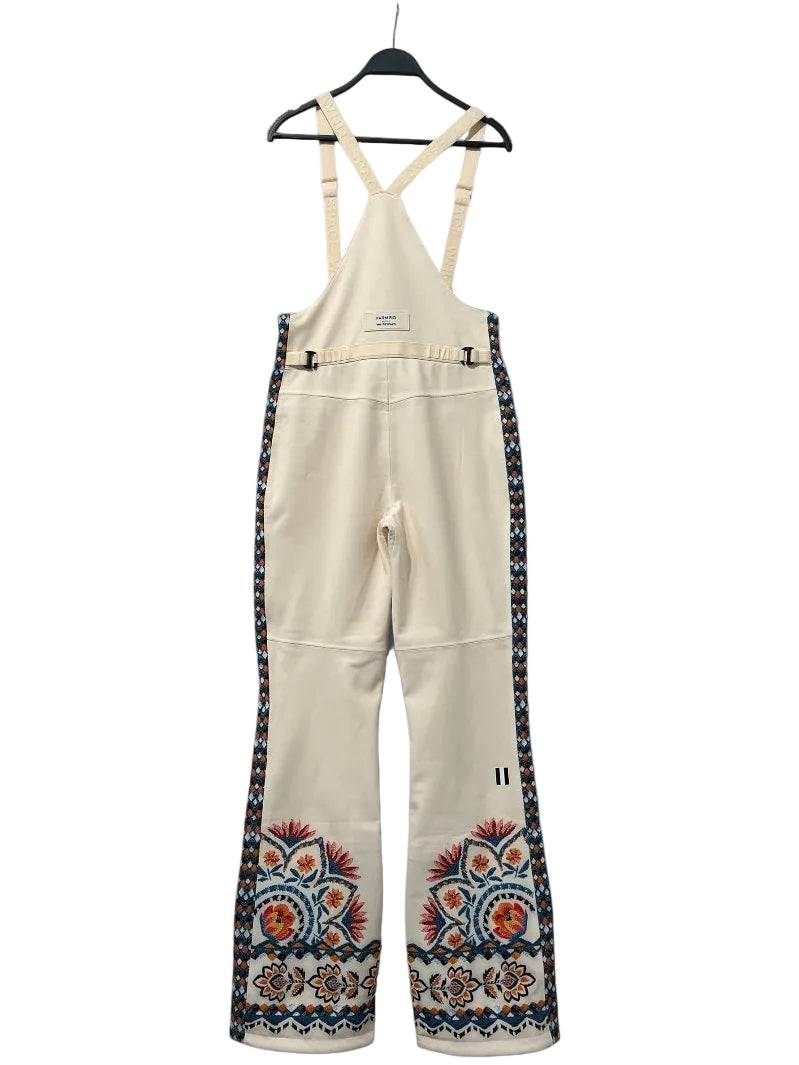 WHITESPACE/FARM Rio/Overall/S/Floral Pattern/Nylon/WHT/LUCY FLORAL SKI BIBS view 2