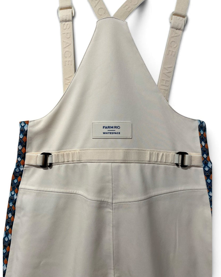 WHITESPACE/FARM Rio/Overall/S/Floral Pattern/Nylon/WHT/LUCY FLORAL SKI BIBS view 5