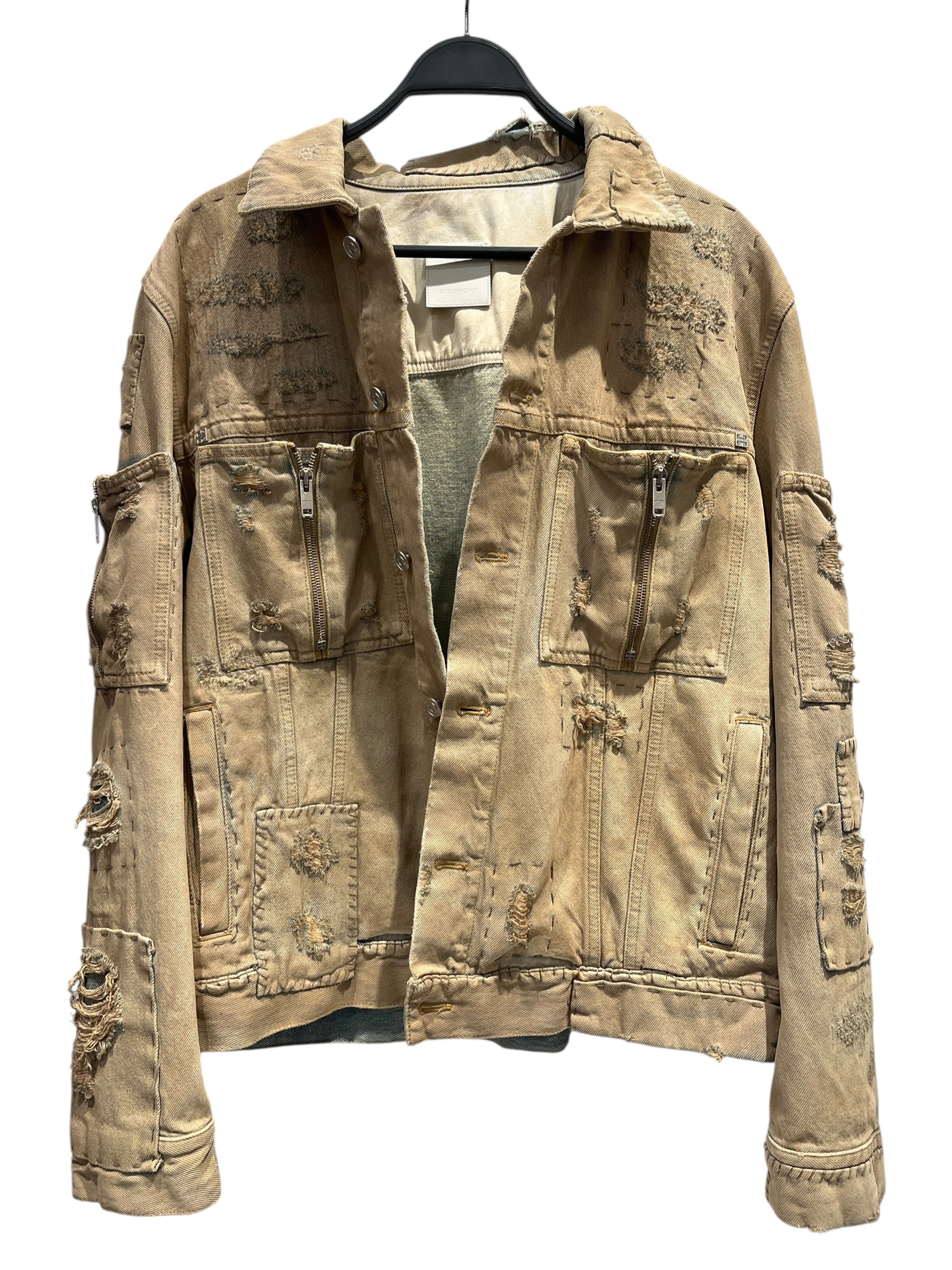 GIVENCHY/Denim Jkt/XL/Denim/BEG/Rip & Repair view 1
