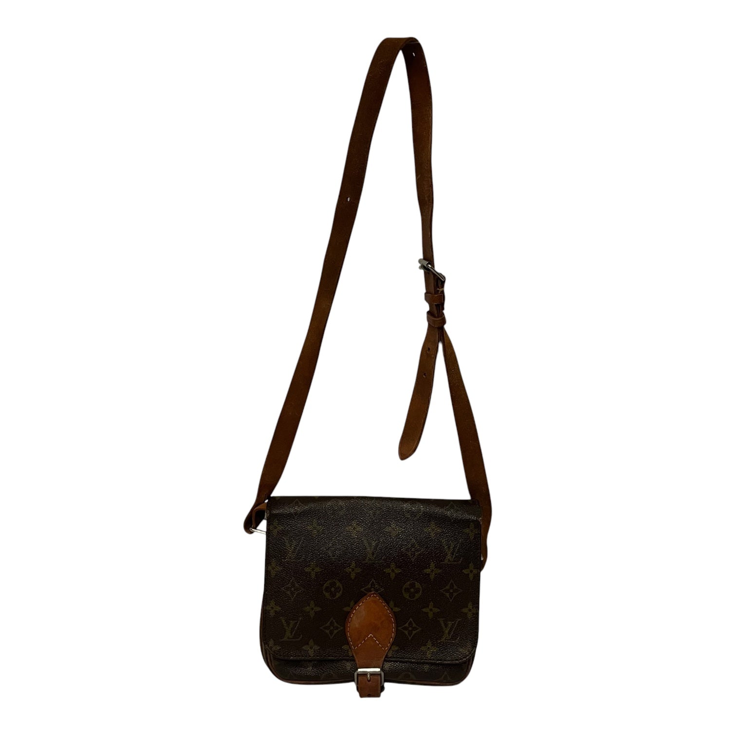 LOUIS VUITTON/Cross Body Bag/Monogram/Leather/BRW/CARTOUCHIERE MM view 1