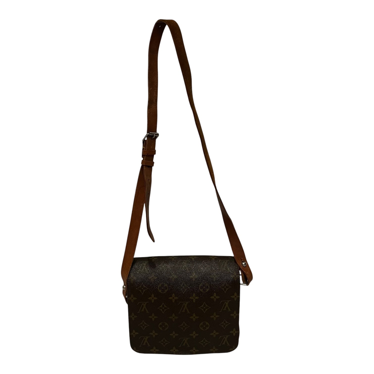 LOUIS VUITTON/Cross Body Bag/Monogram/Leather/BRW/CARTOUCHIERE MM view 2