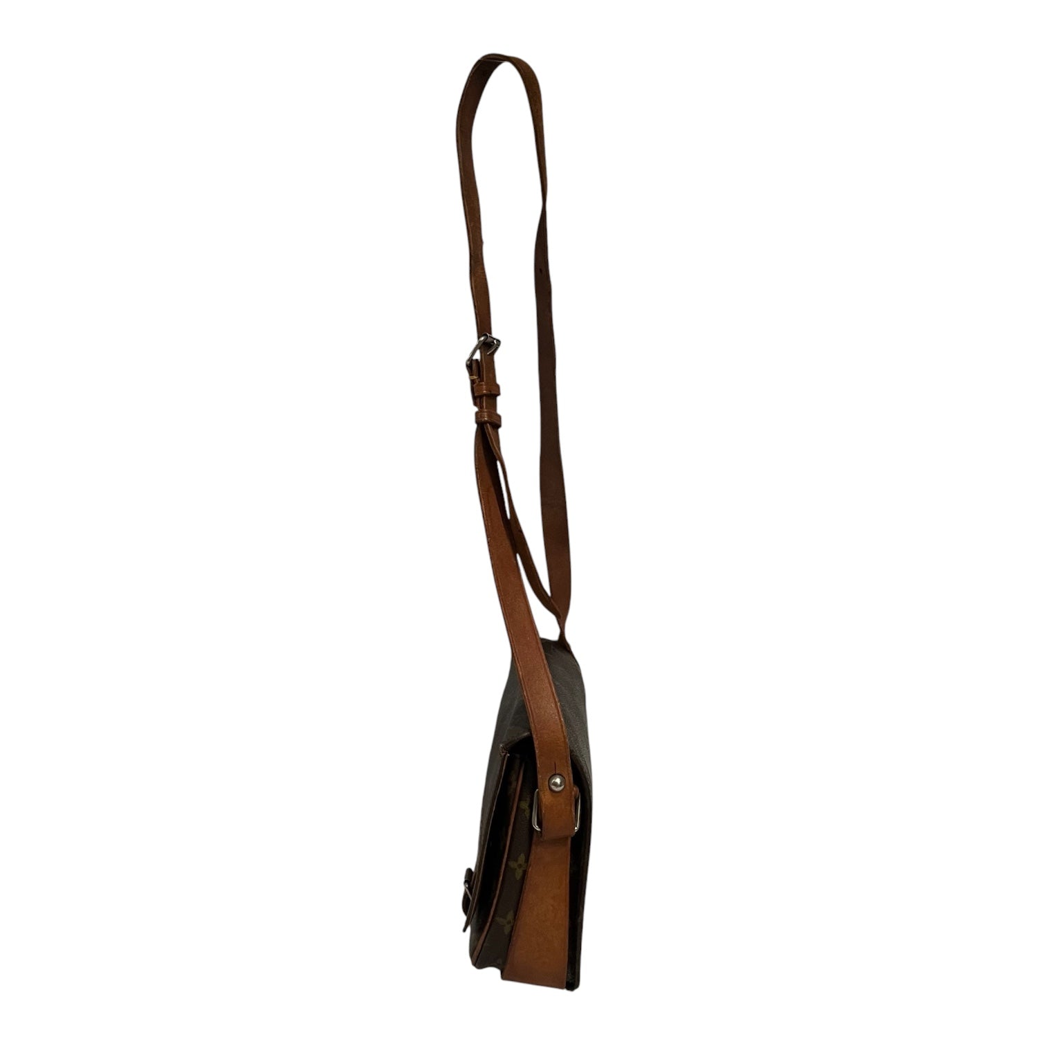 LOUIS VUITTON/Cross Body Bag/Monogram/Leather/BRW/CARTOUCHIERE MM view 3