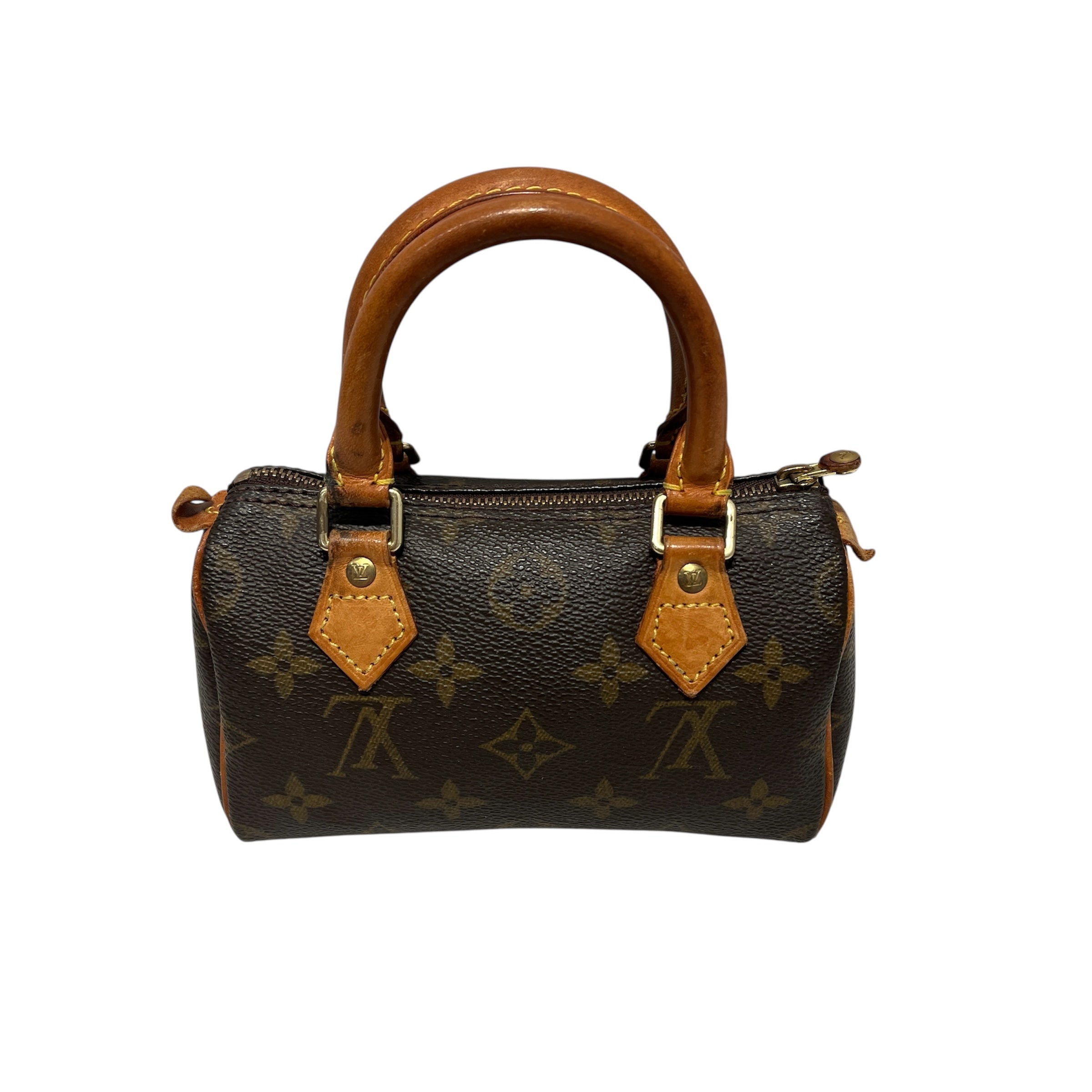 LOUIS VUITTON/Cross Body Bag/Monogram/Leather/BRW/nano speedy view 1