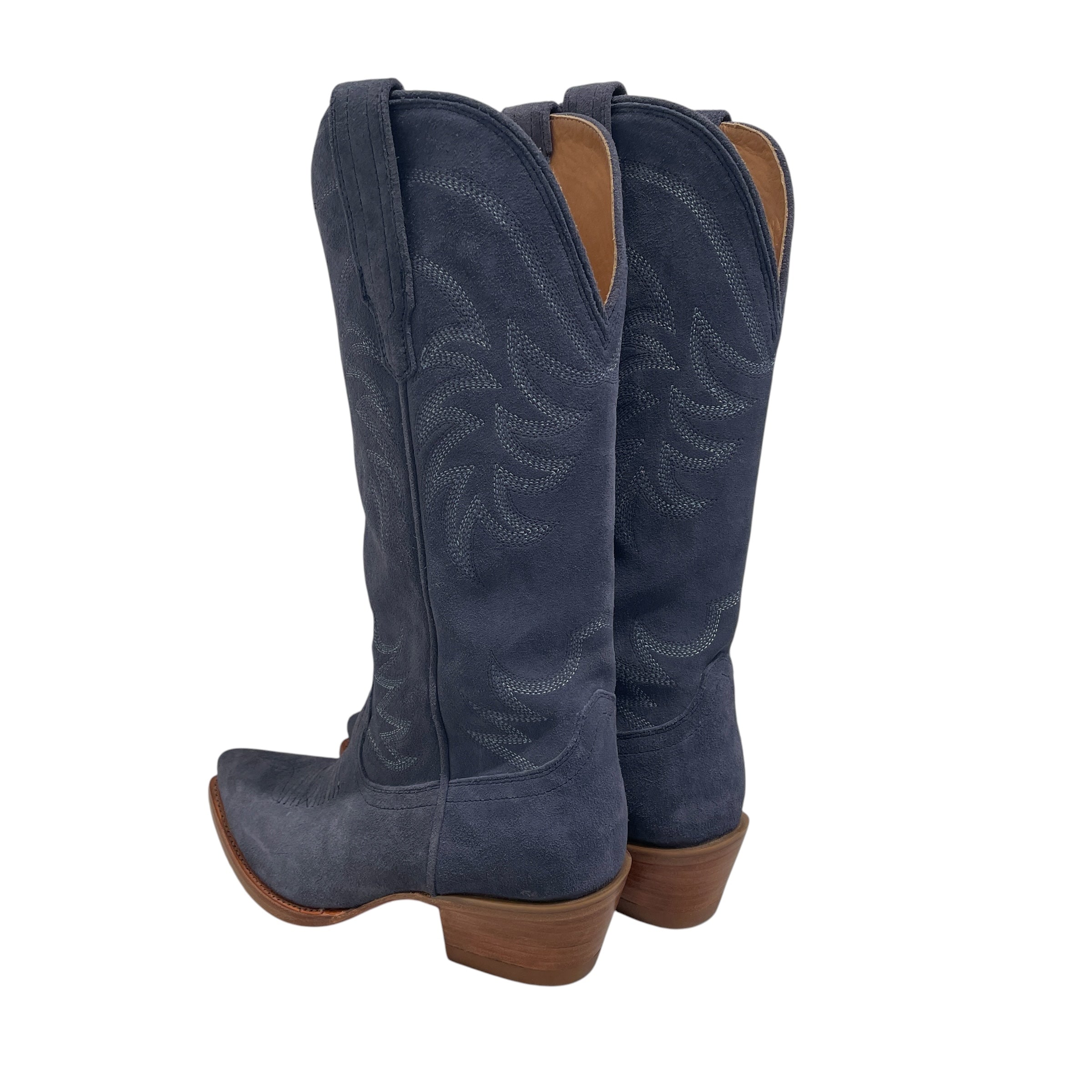 TECOVAS/Western Boots/US 7.5/Suede/BLU/THE ANNIE view 2