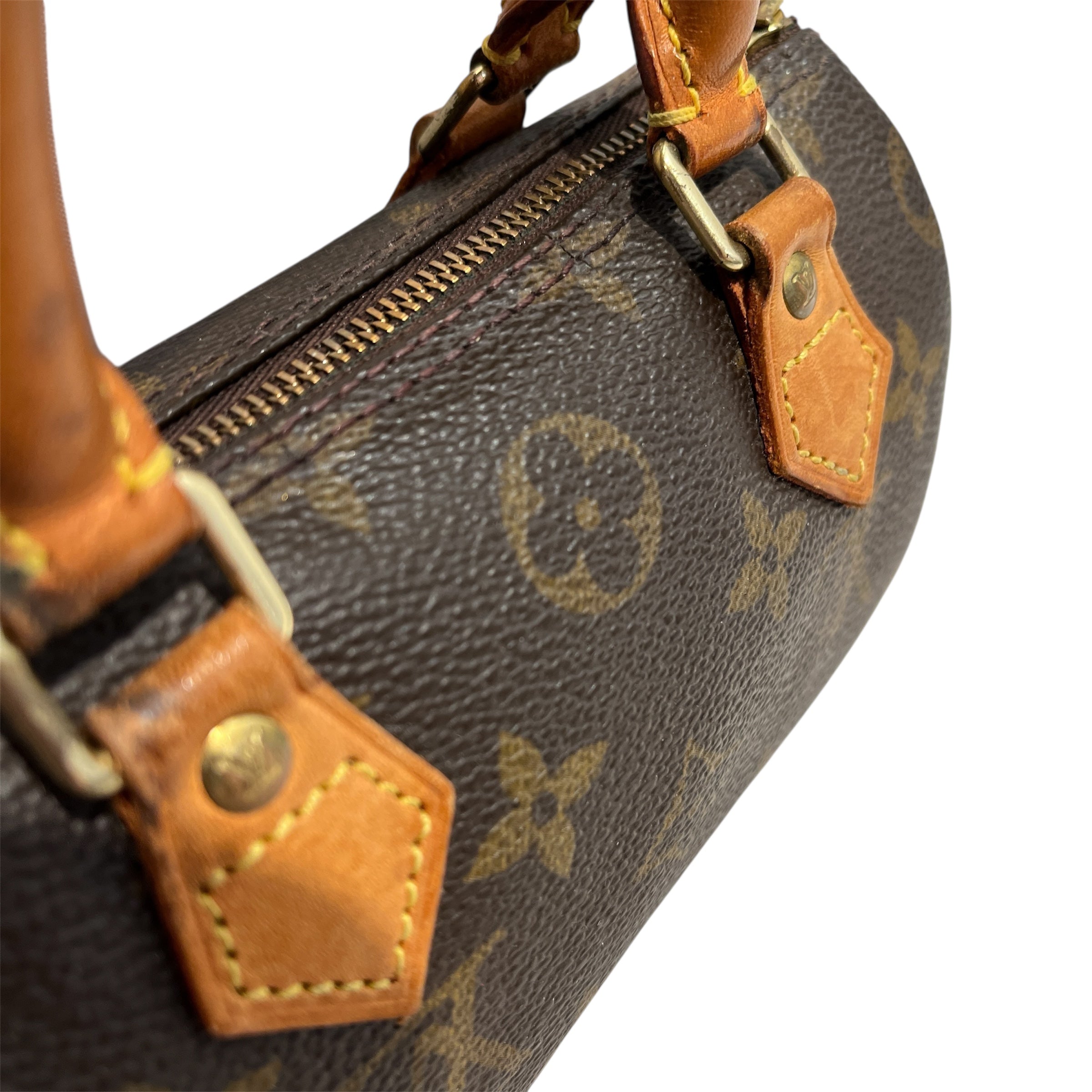 LOUIS VUITTON/Cross Body Bag/Monogram/Leather/BRW/nano speedy view 7