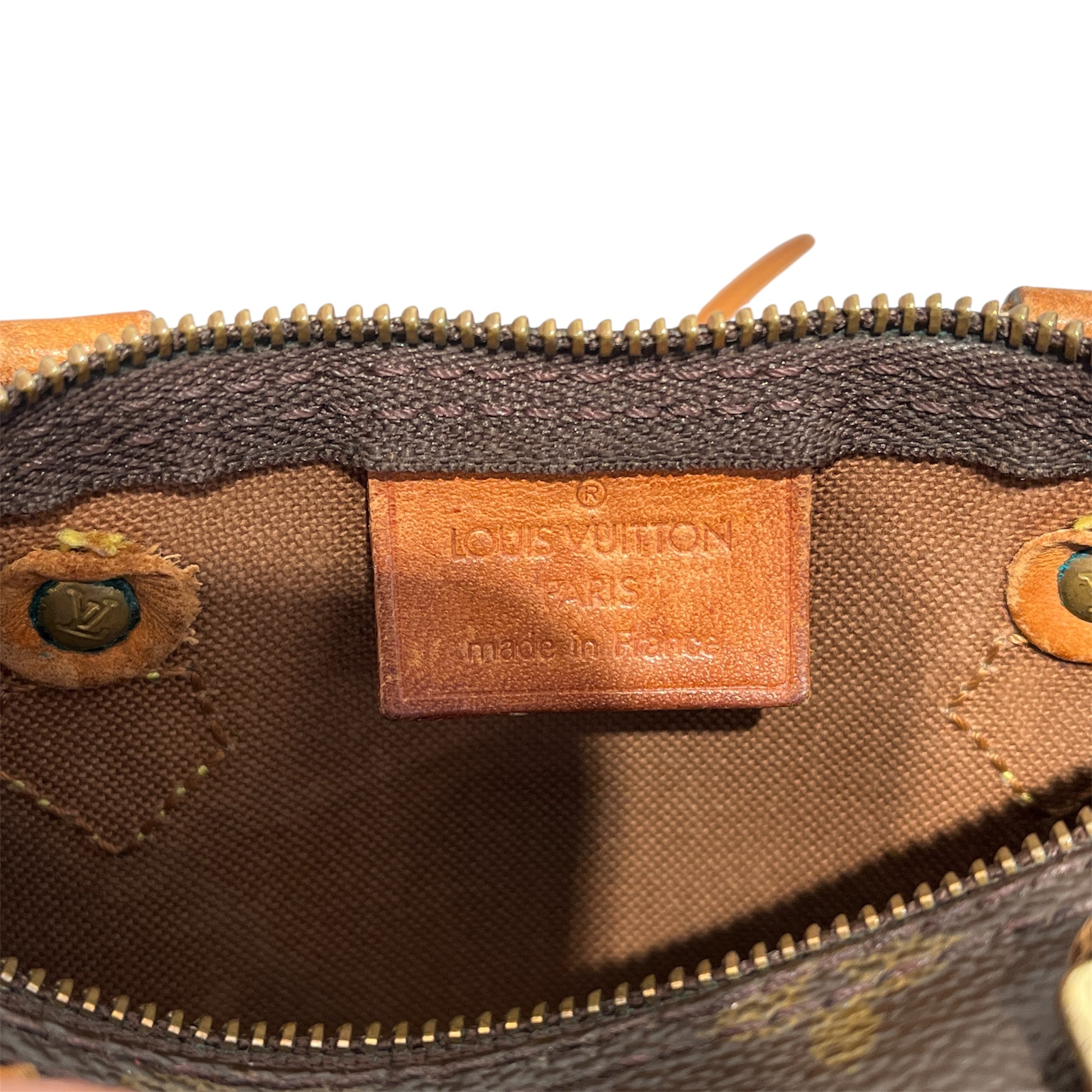 LOUIS VUITTON/Cross Body Bag/Monogram/Leather/BRW/nano speedy view 6