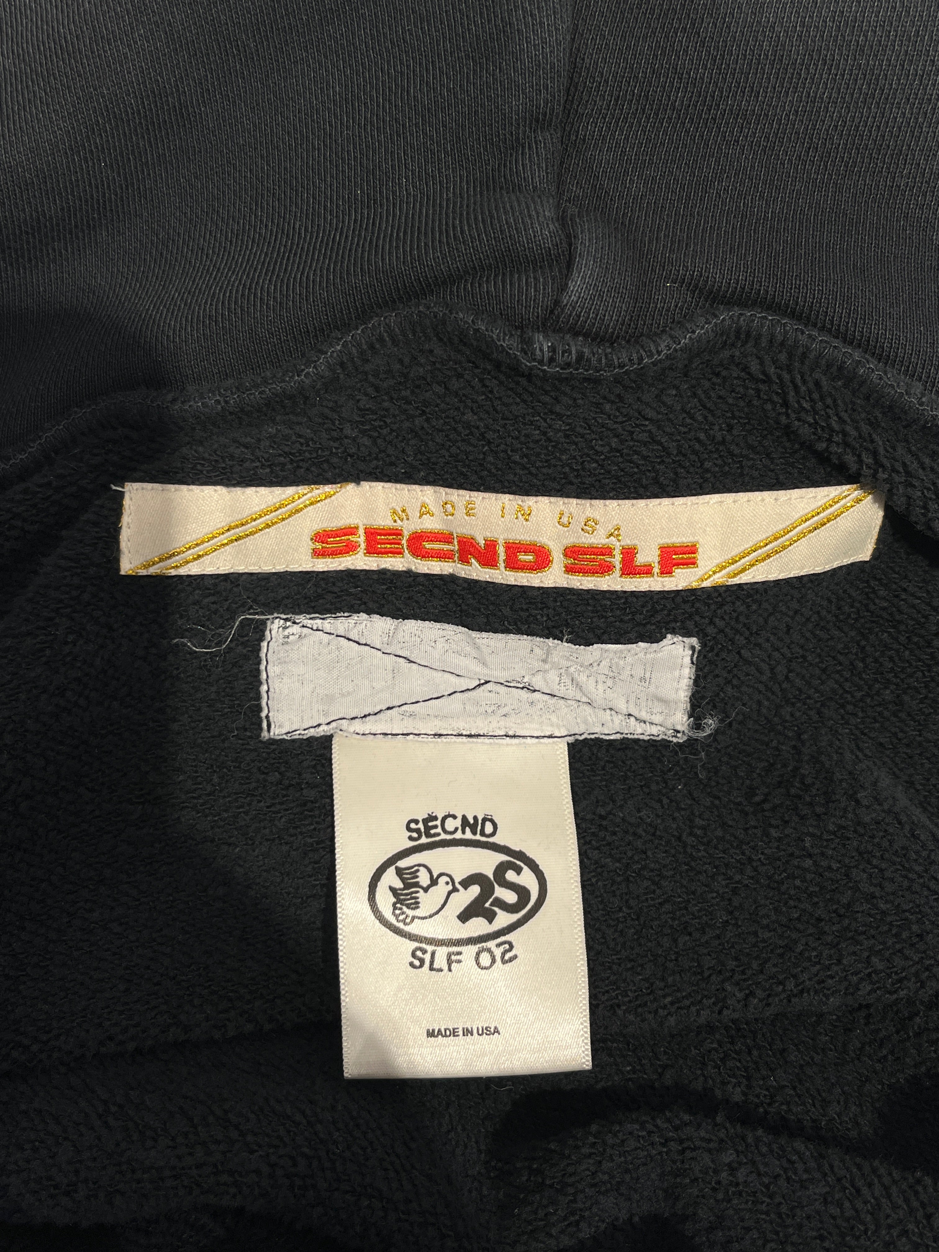 Secnd Slf/Hoodie/Graphic/Cotton/BLK/Distressed/ view 3