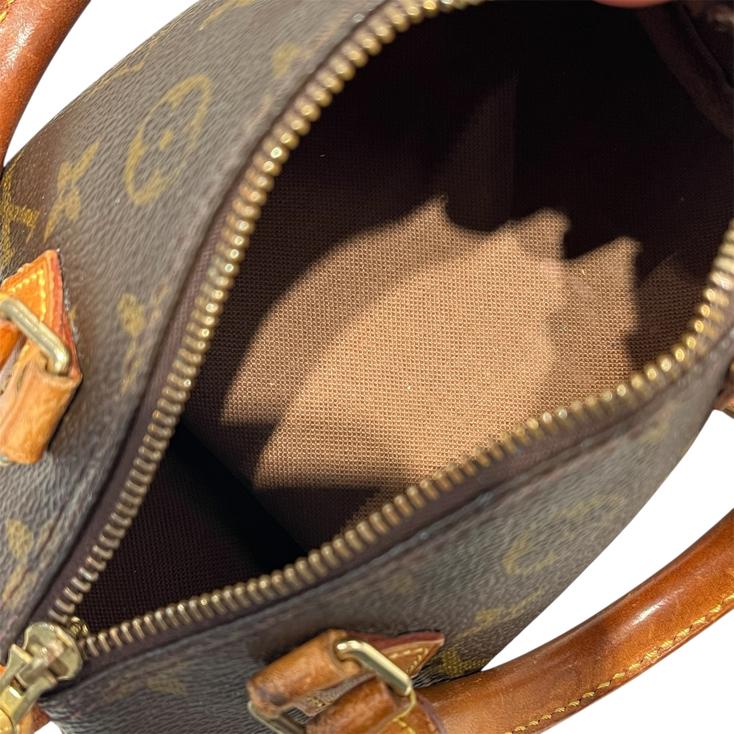 LOUIS VUITTON/Cross Body Bag/Monogram/Leather/BRW/nano speedy view 5
