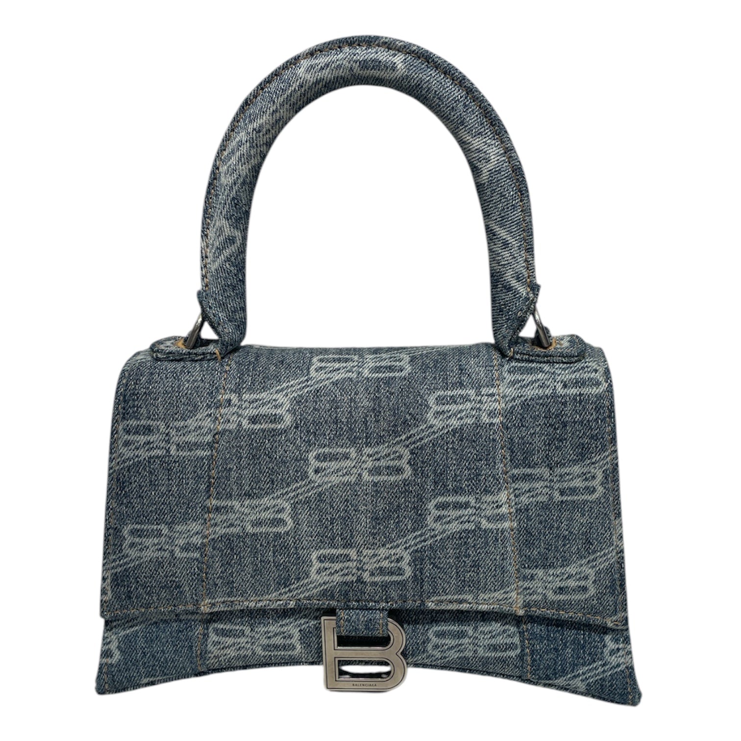 BALENCIAGA/Hand Bag/Monogram/Denim/IDG/DENIM HOUR GLASS view 1