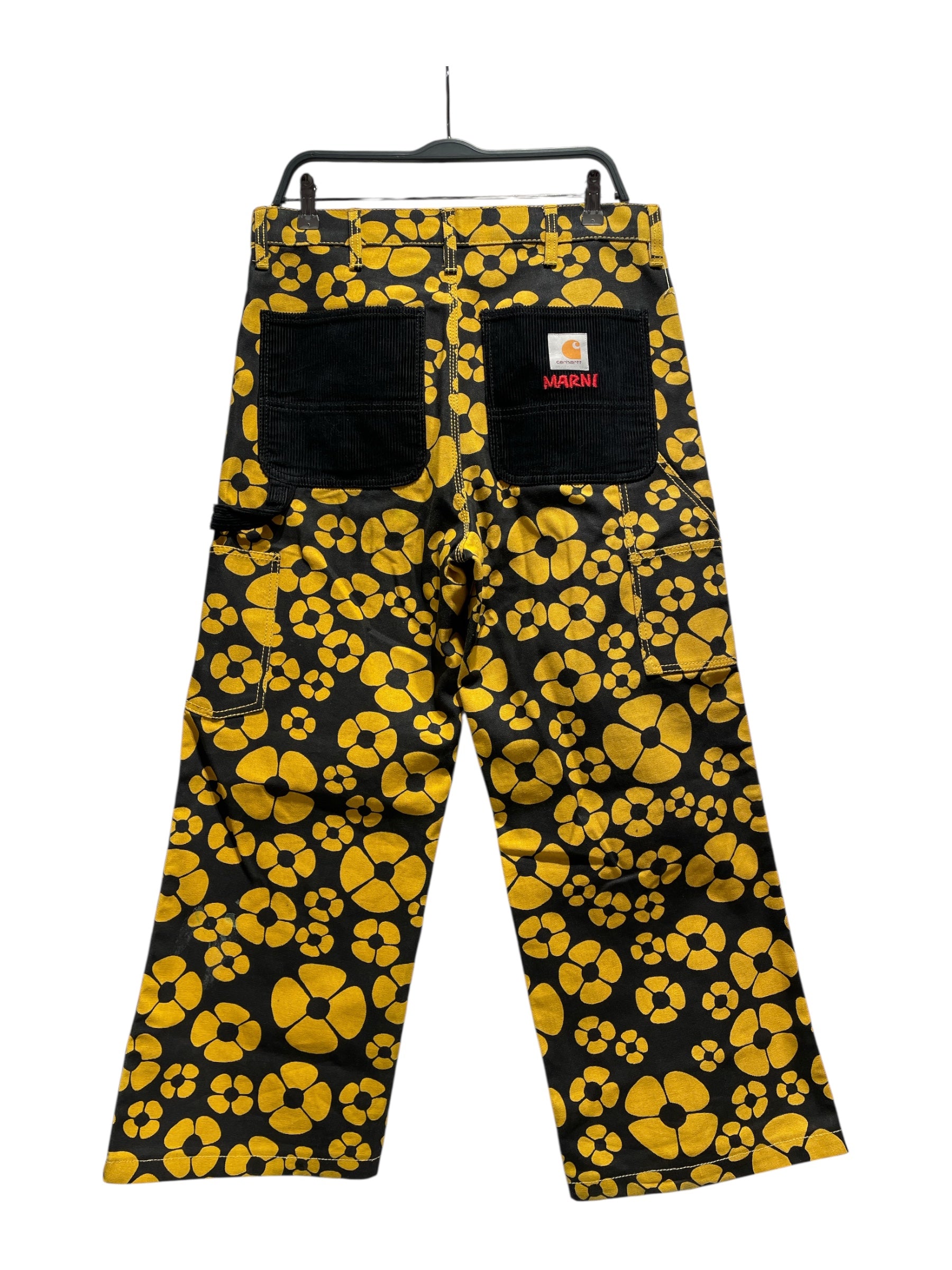 MARNI/Carhartt/Cargo Pants/M/Cotton/YEL/Floral Pattern/ view 2