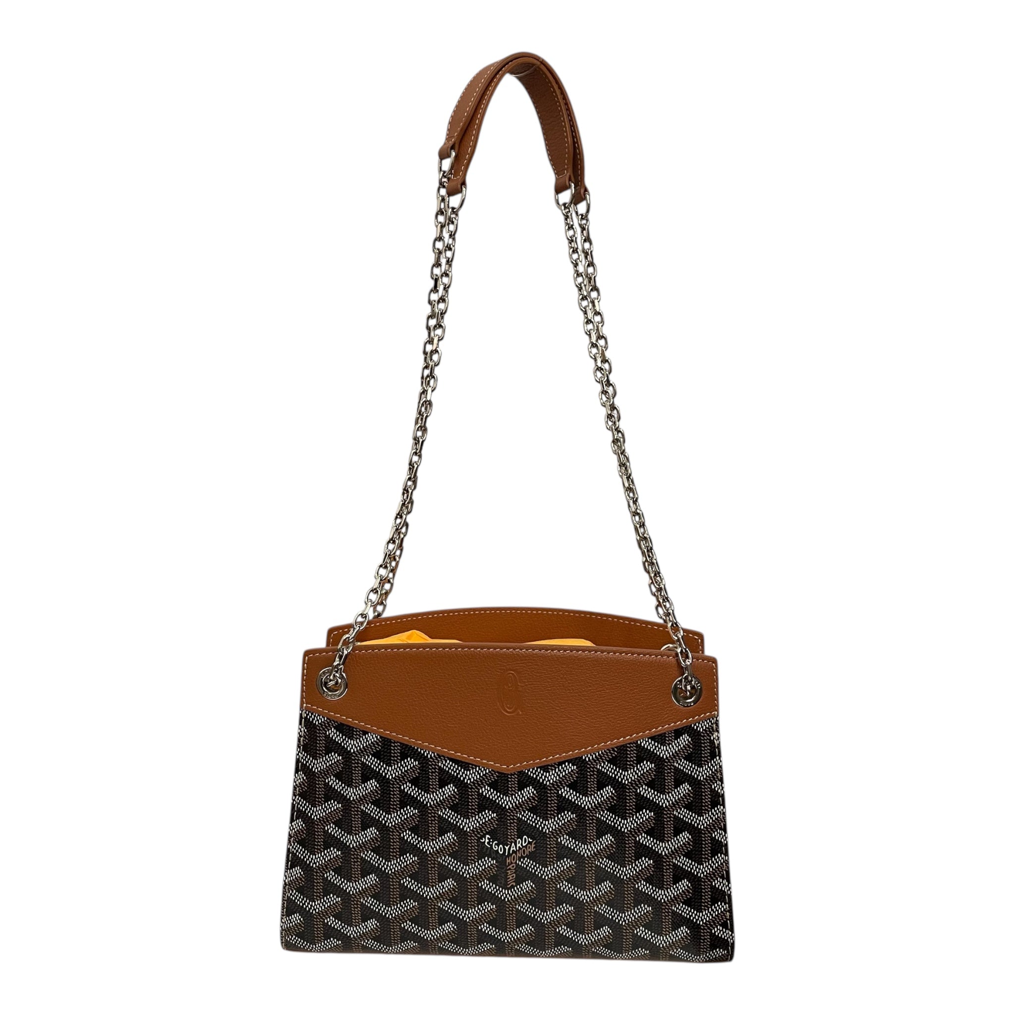 GOYARD/Bag/All Over Print/Leather/BLK/BLK BWN ROUTETE GOYARDINE view 1