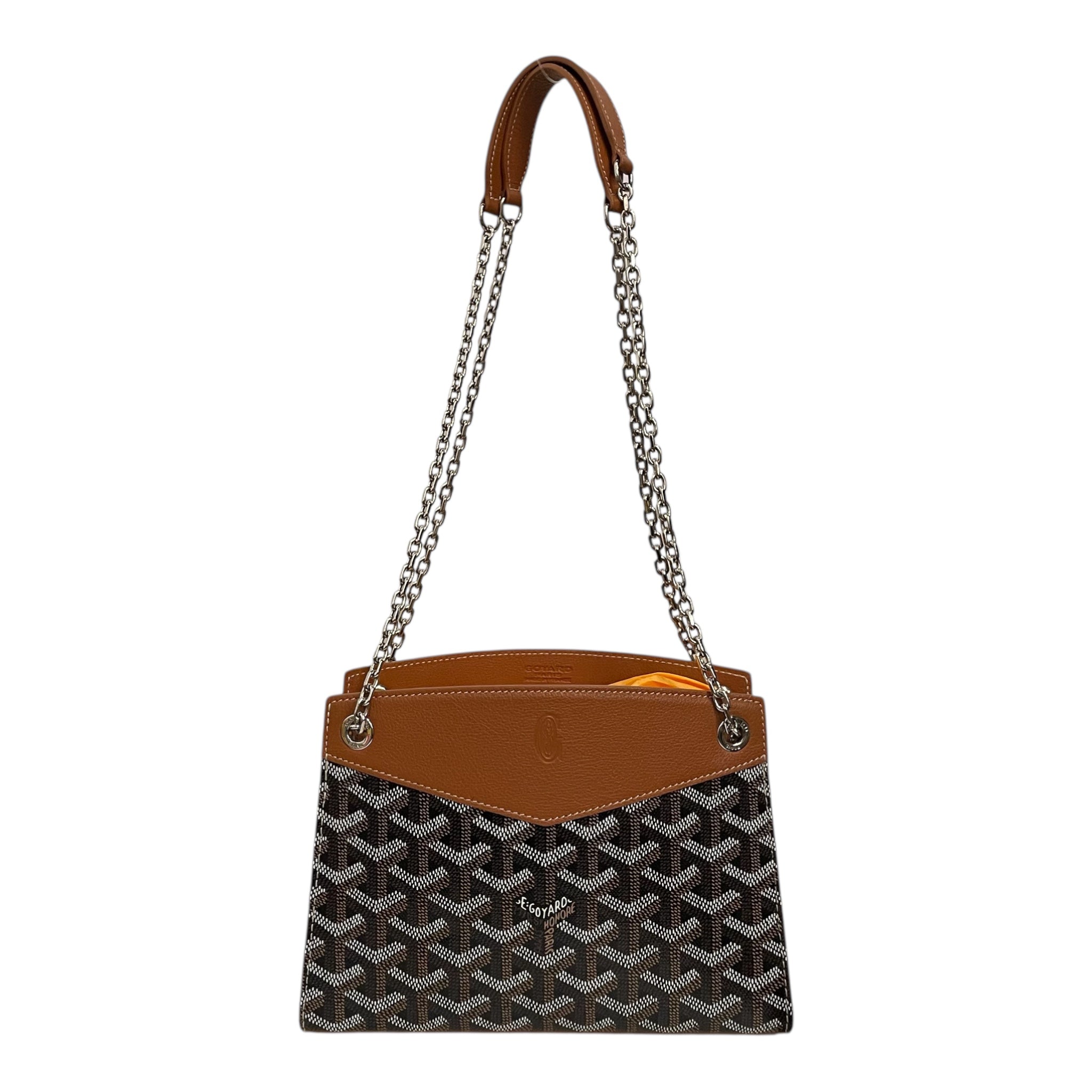 GOYARD/Bag/All Over Print/Leather/BLK/BLK BWN ROUTETE GOYARDINE view 2