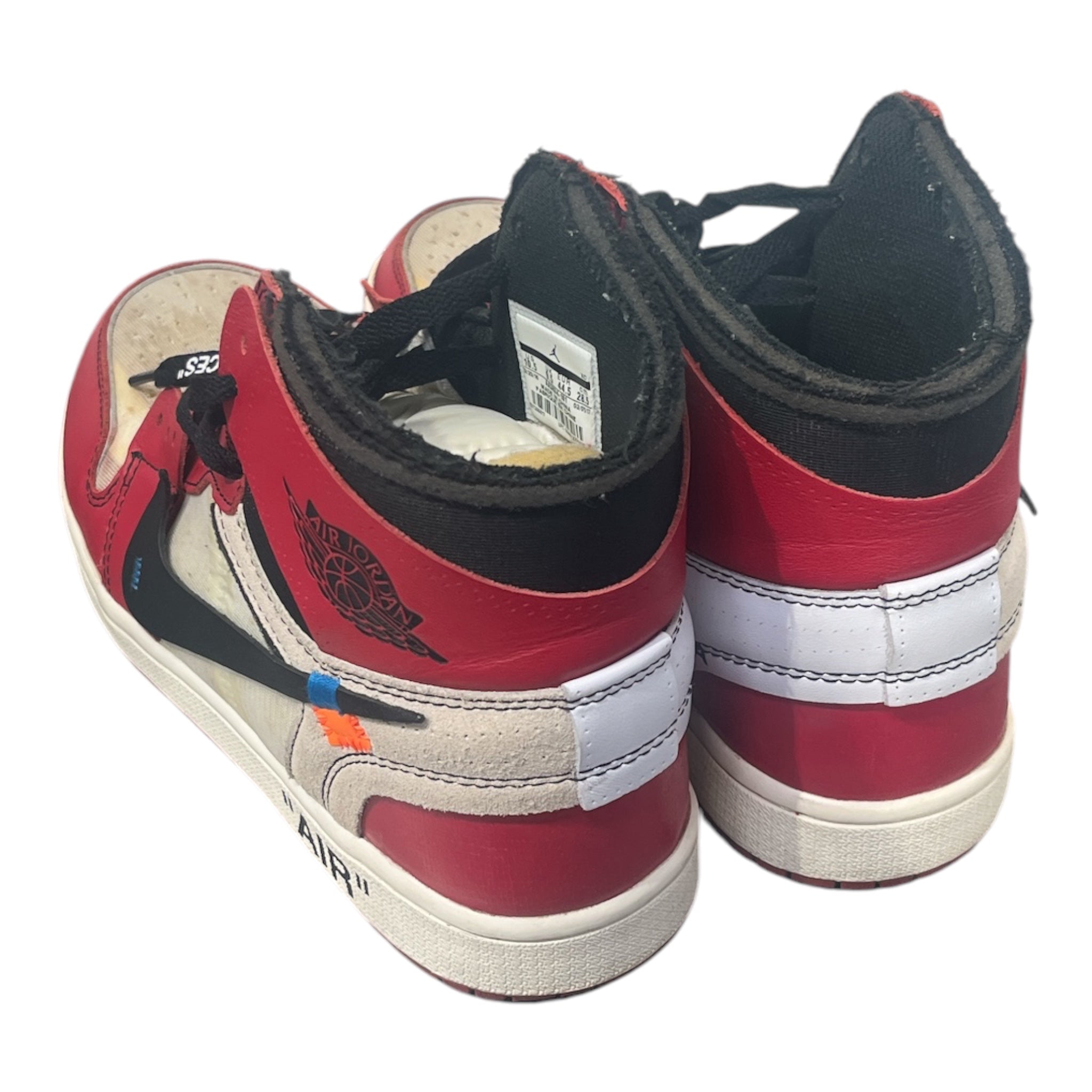 JORDAN BRAND/Hi-Sneakers/US 10.5/Leather/RED/JORDAN 1 OFF-WHITE CHICAGO view 2
