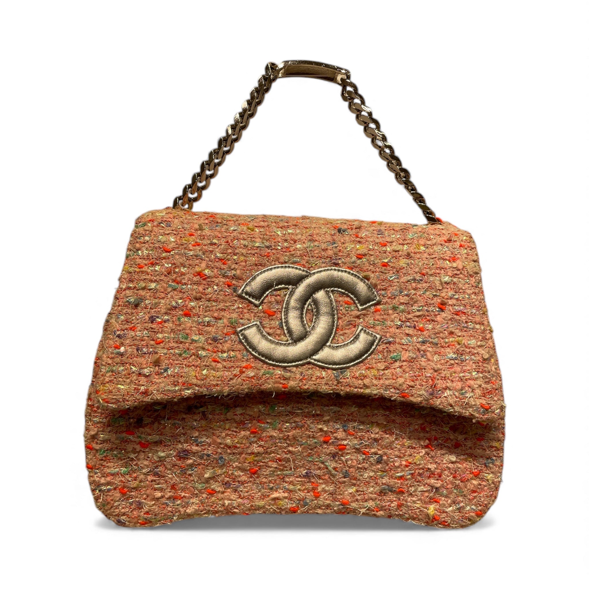 CHANEL/Hand Bag/Tweed/PNK/TWEED BAG view 1