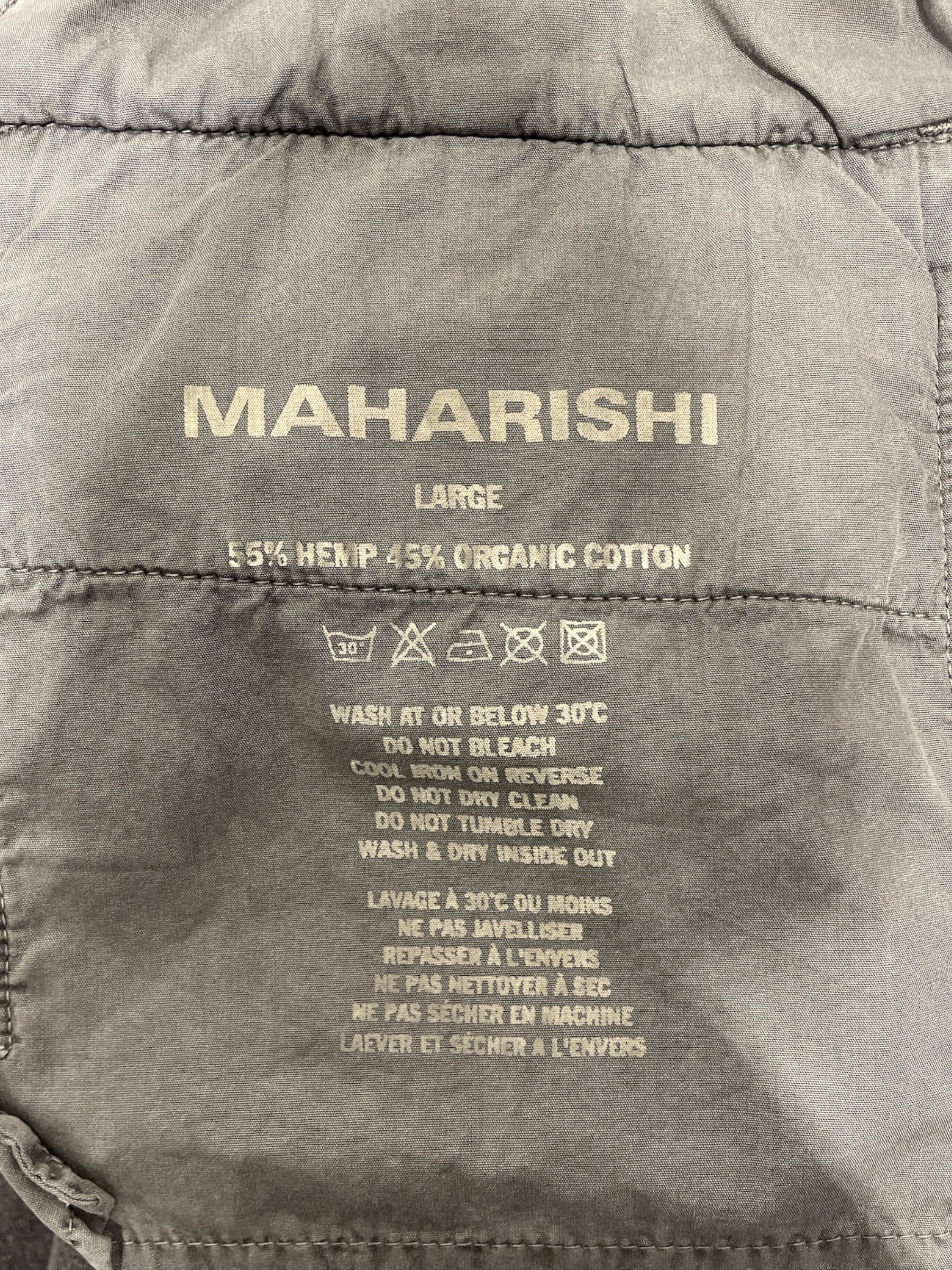 MAHARISHI/Pants/L/Cotton/GRY/JOGGERS W FLAP POCKET view 3