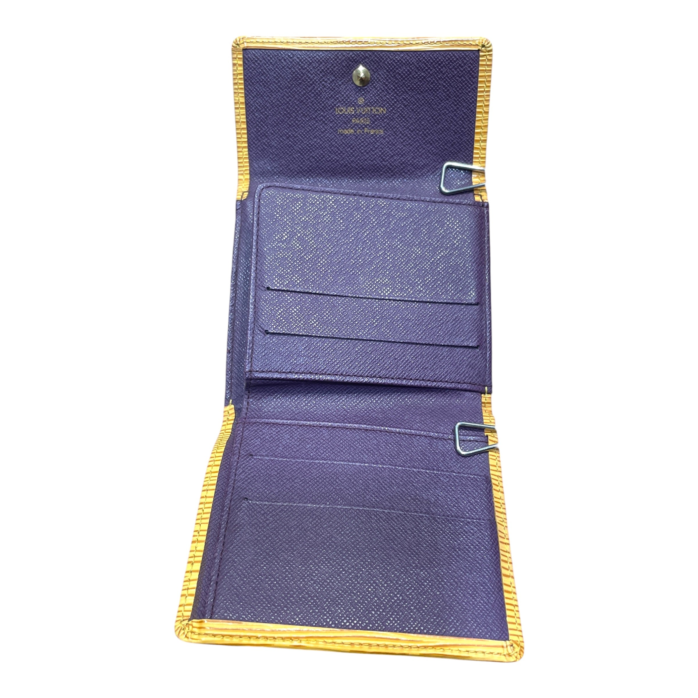 LOUIS VUITTON/Wallet/Leather/YEL/Epi Elise Trifold view 3
