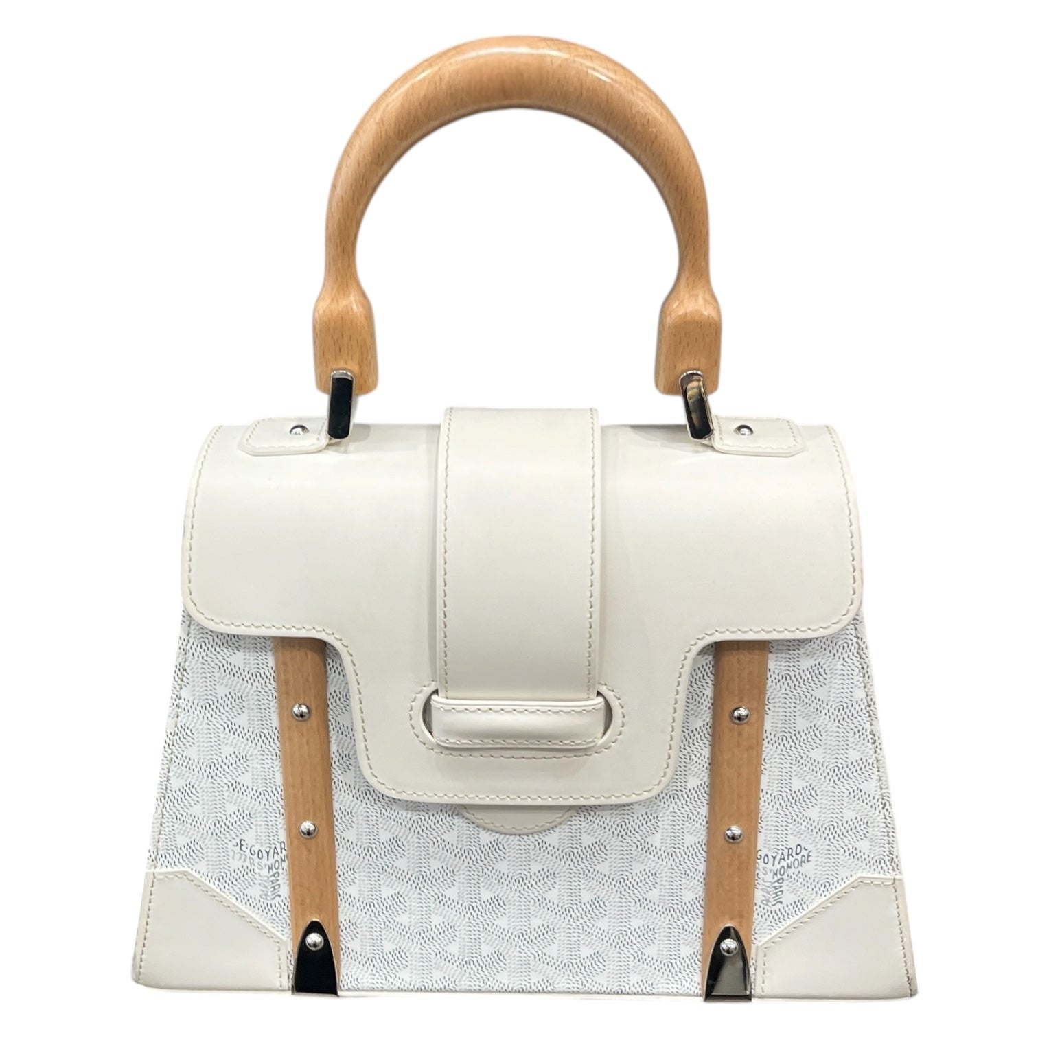 GOYARD/Cross Body Bag/Monogram/Leather/WHT/SAIGON MEDIUM view 1