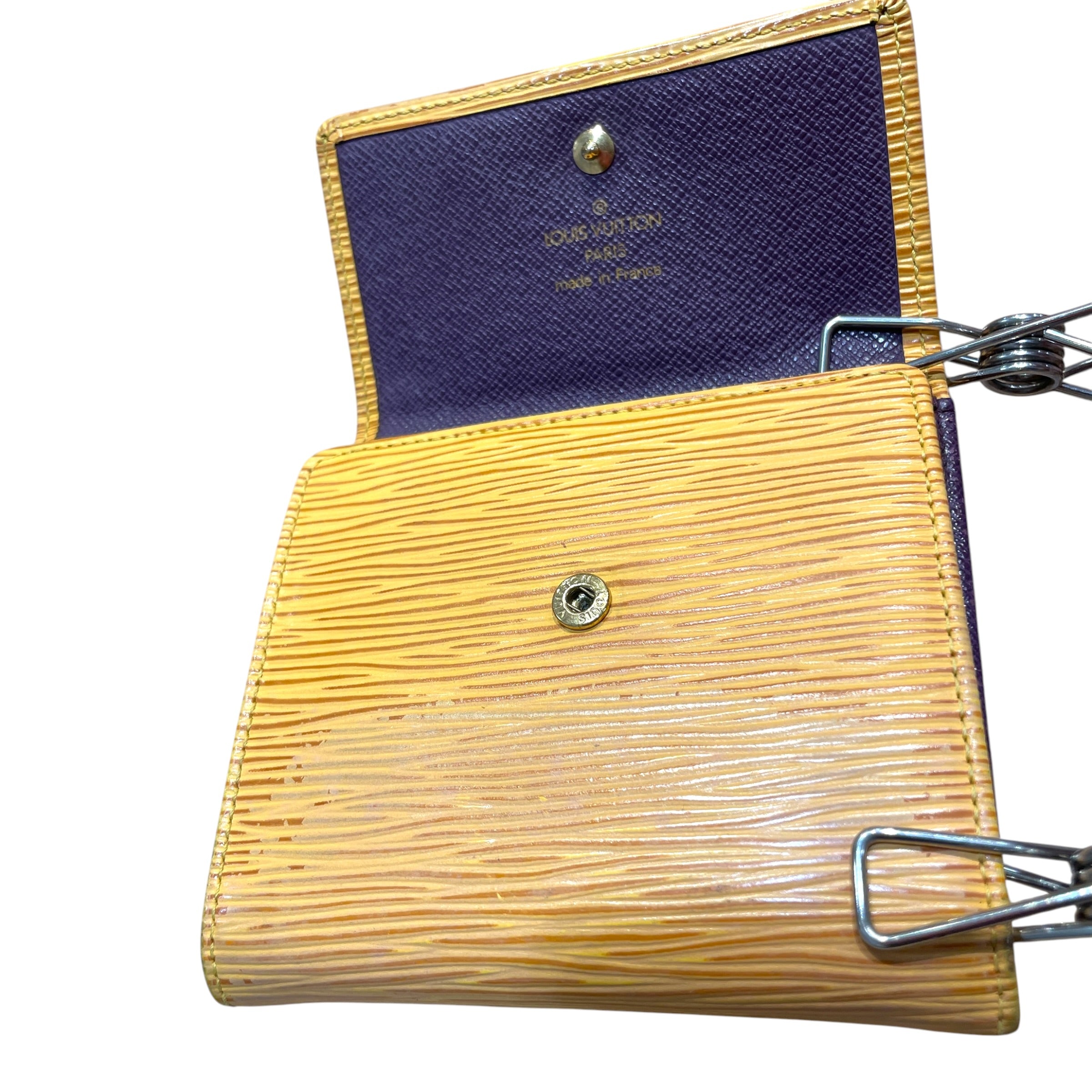 LOUIS VUITTON/Wallet/Leather/YEL/Epi Elise Trifold view 5