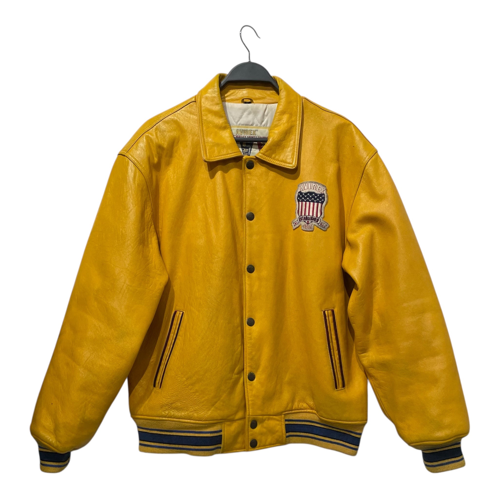 AVIREX/Leather Jkt/XL/Leather/YEL/authentic varsity sports equip view 1
