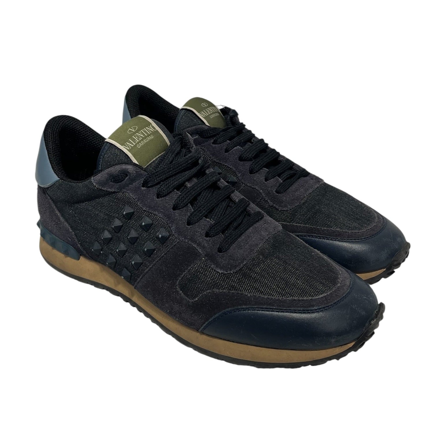 VALENTINO GARAVANI/Low-Sneakers/EU 40/Cotton/BLU/SPIKES view 1