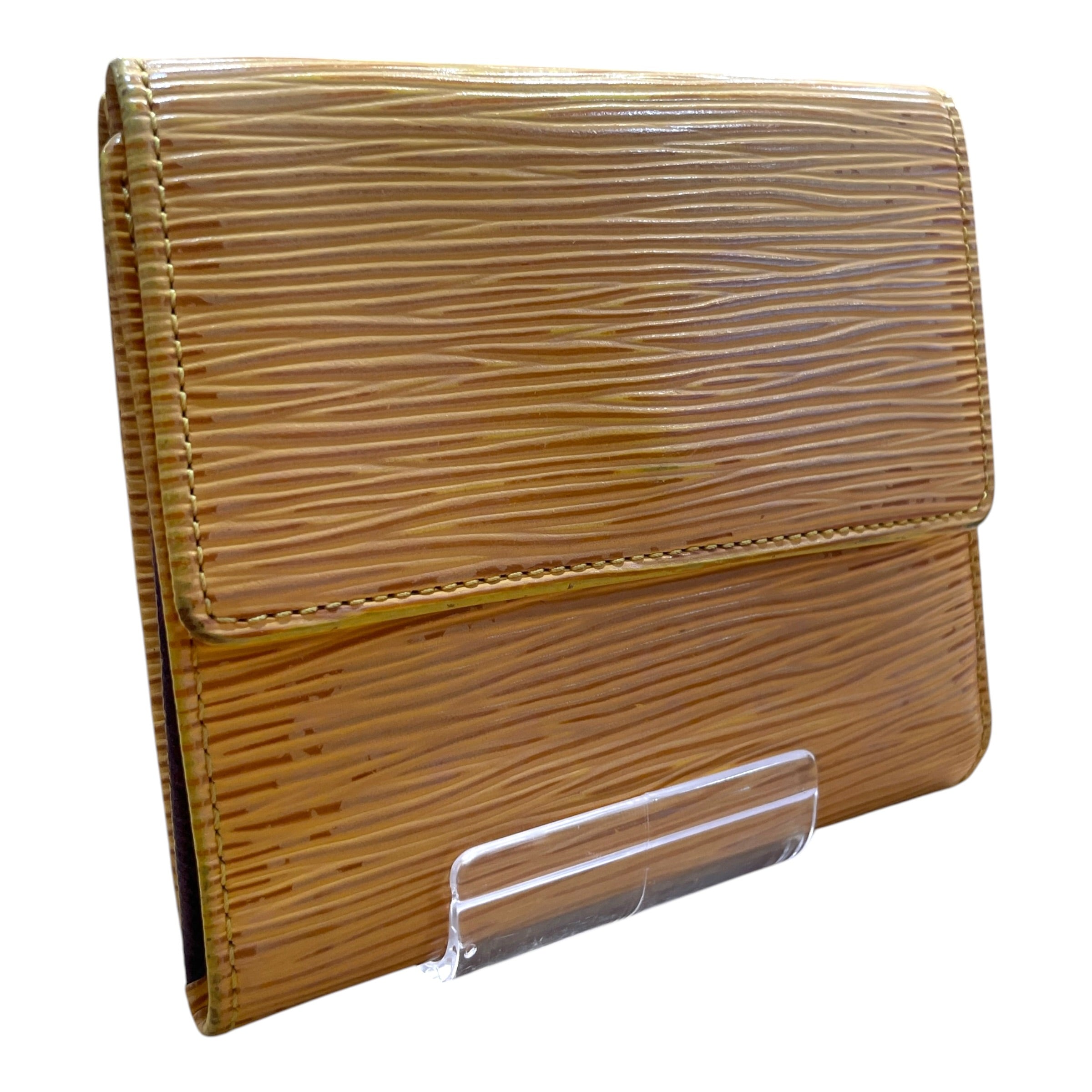 LOUIS VUITTON/Wallet/Leather/YEL/Epi Elise Trifold view 2