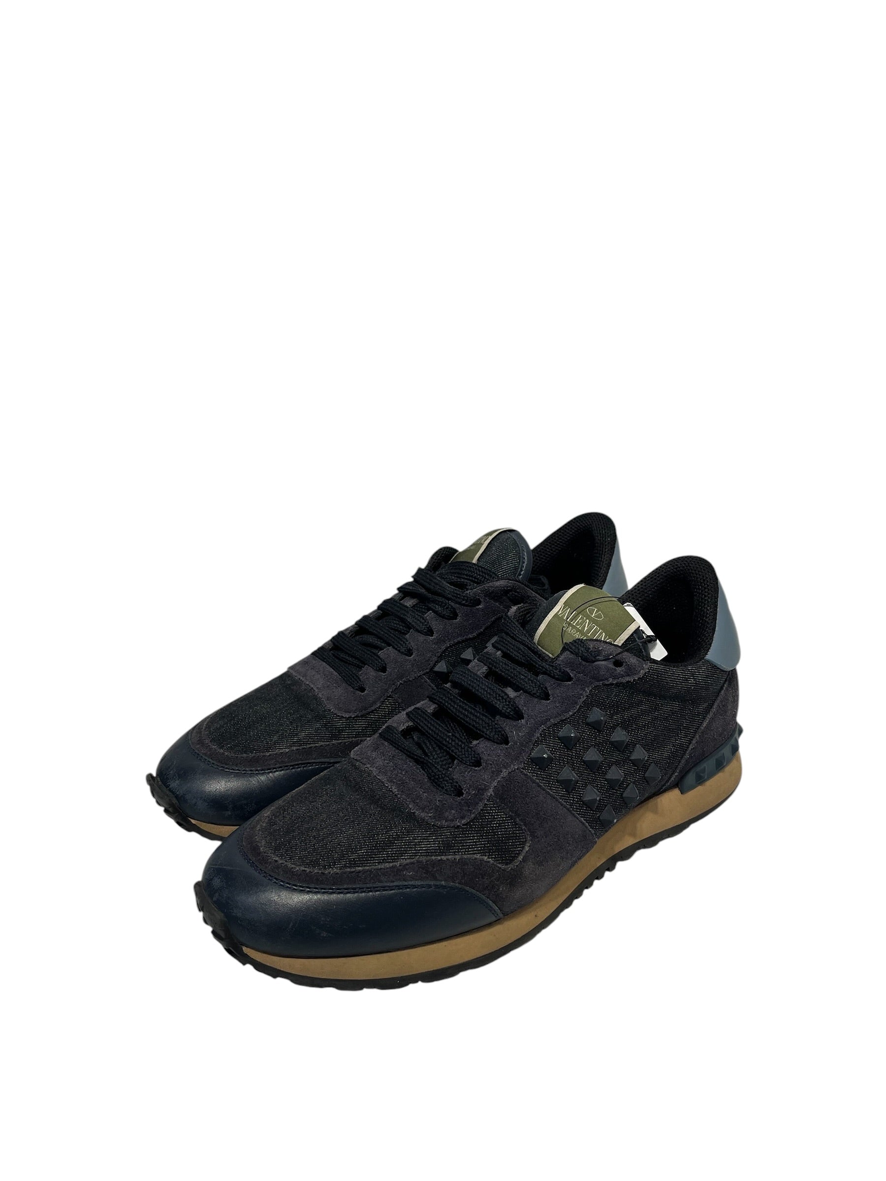 VALENTINO GARAVANI/Low-Sneakers/EU 40/Cotton/BLU/SPIKES view 2