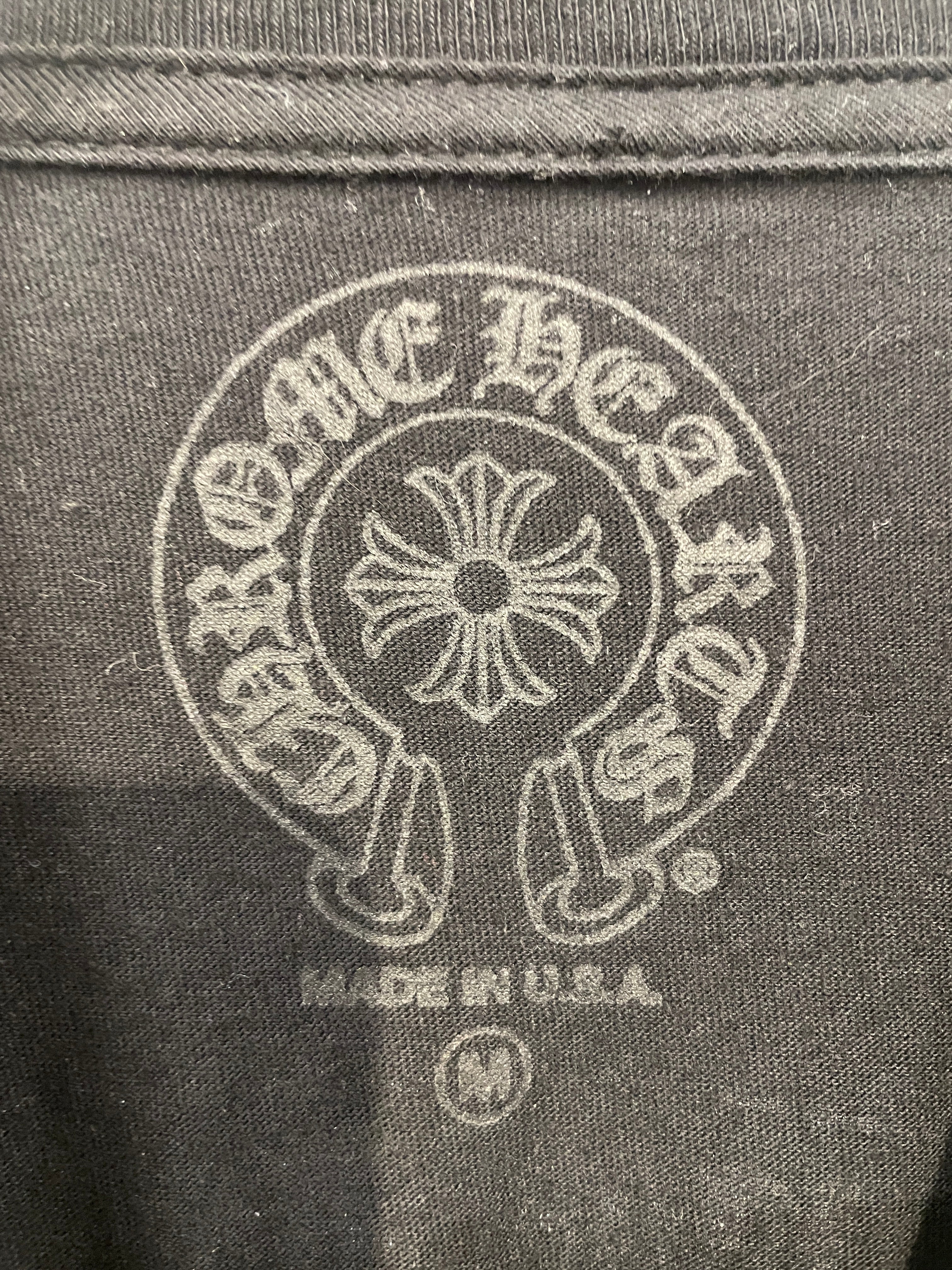 CHROME HEARTS/T-Shirt/M/Cotton/BLK/FOTI MULTICOLOR SKULLS BACK view 3