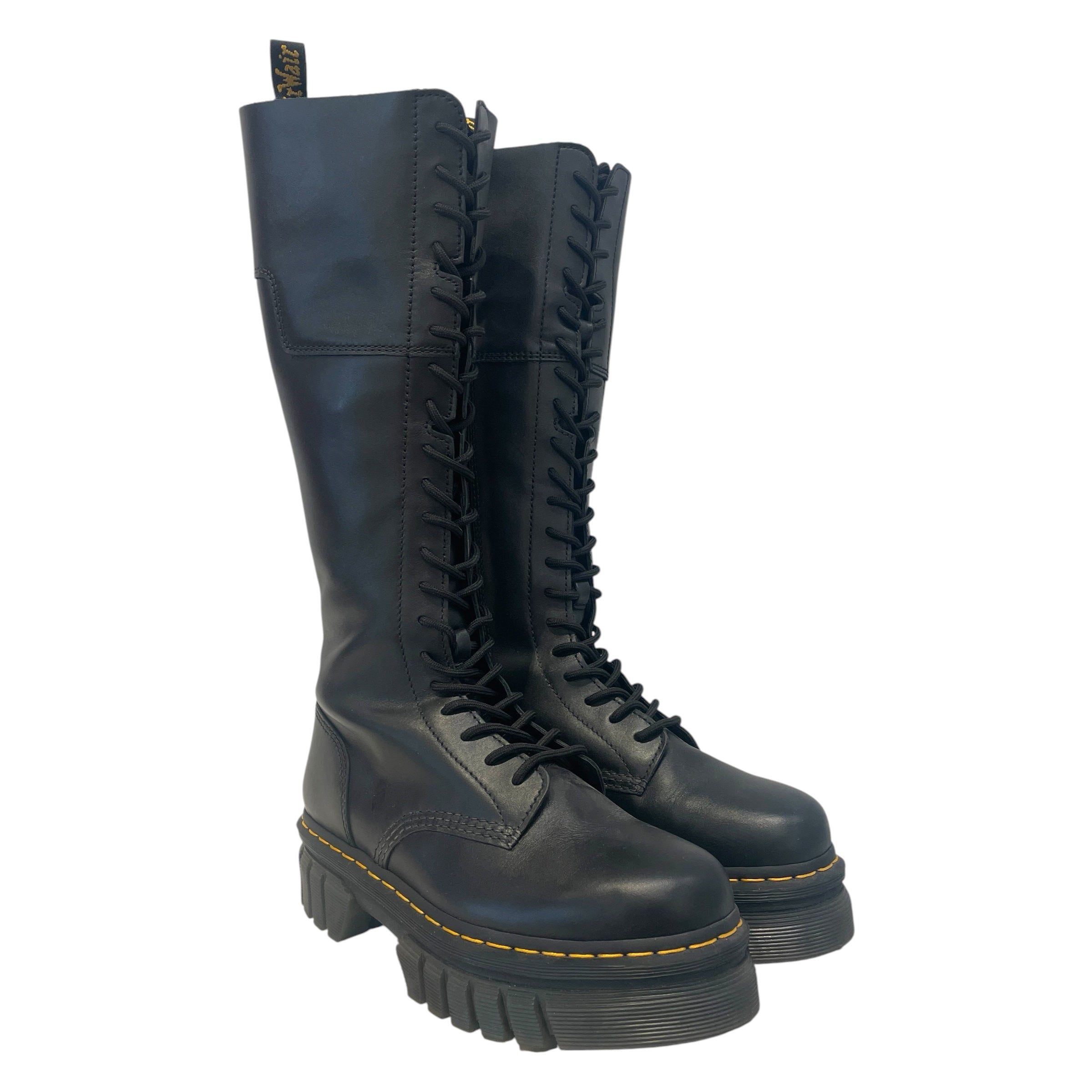 Dr.Martens/Long Boots/US 9/Leather/BLK/Audrick Knee-High Platform view 1