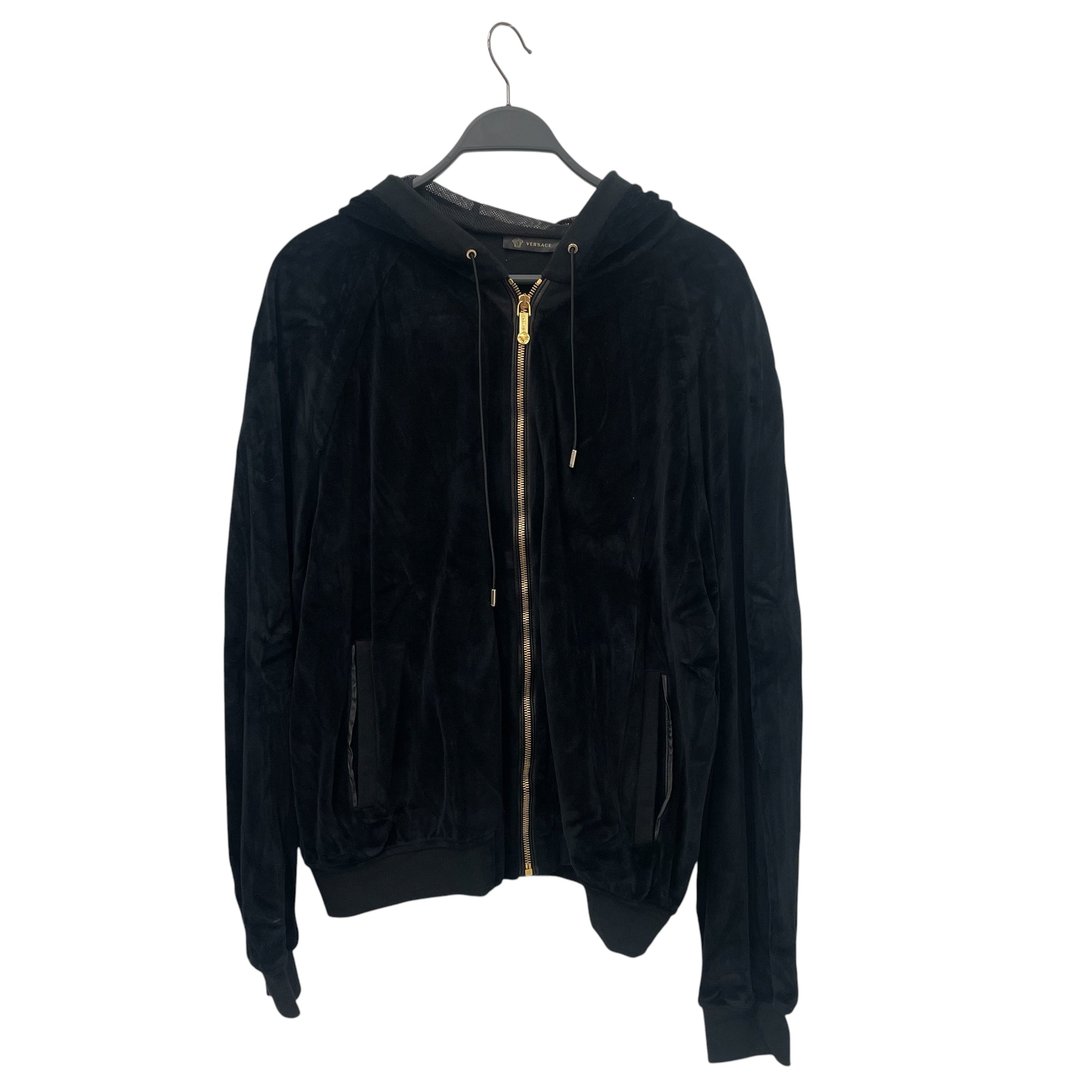 VERSACE/Zip Up Hoodie/XXL/Velour/BLK/ view 1