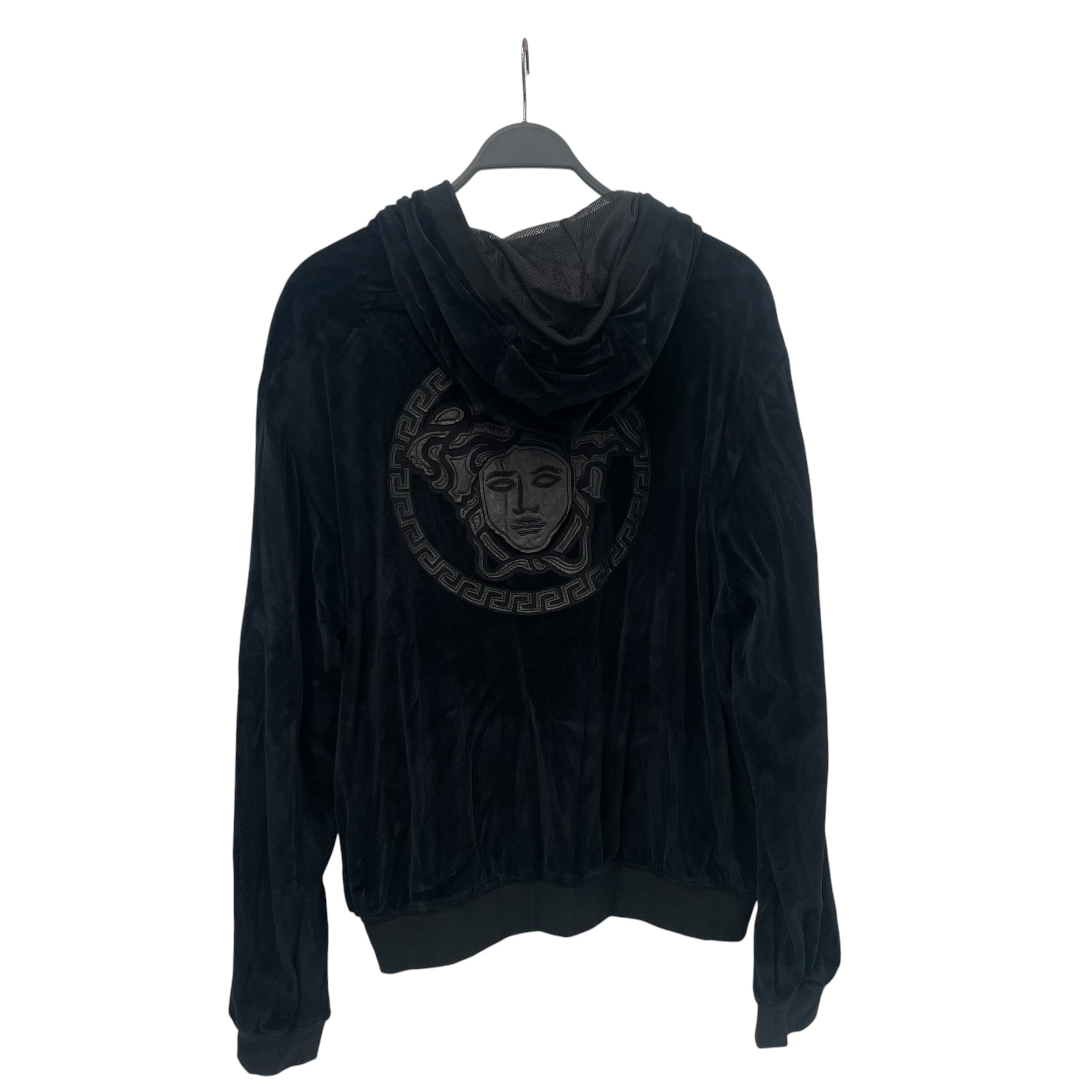 VERSACE/Zip Up Hoodie/XXL/Velour/BLK/ view 2