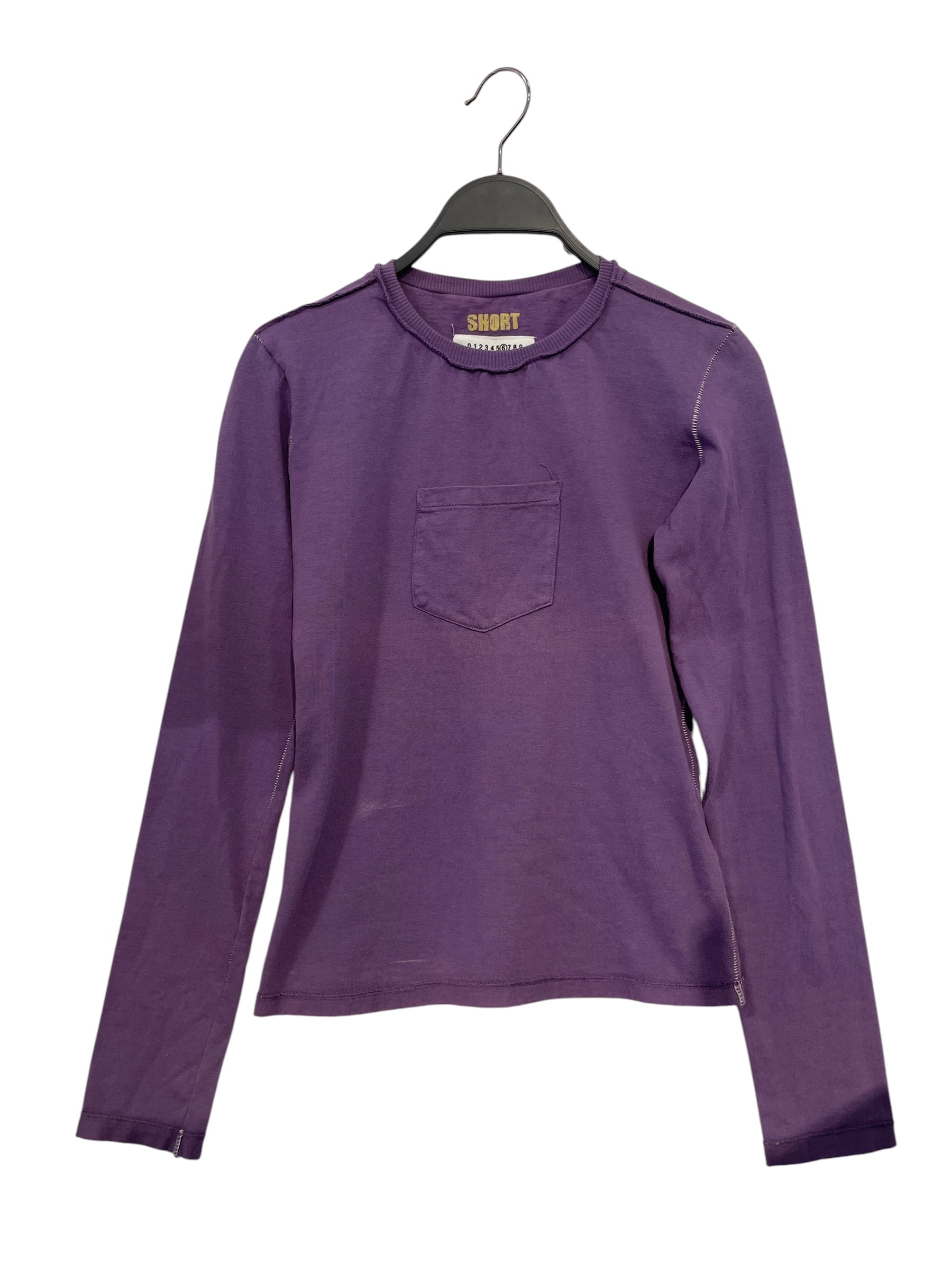 MM6/LS T-Shirt/S/Cotton/PPL/front poket view 1