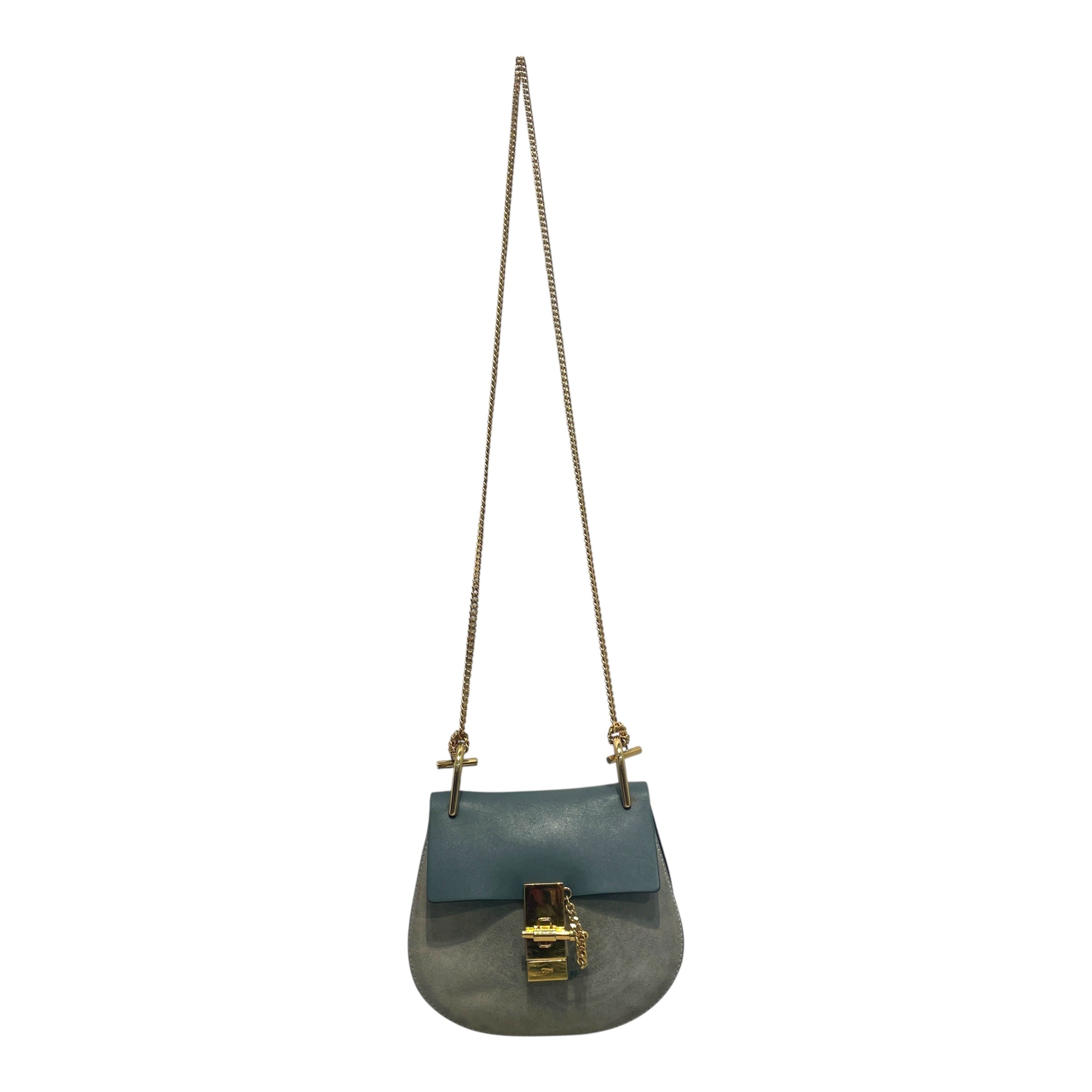 Chloe/Cross Body Bag/Suede/BLU/Drew Crossbody Bag view 1