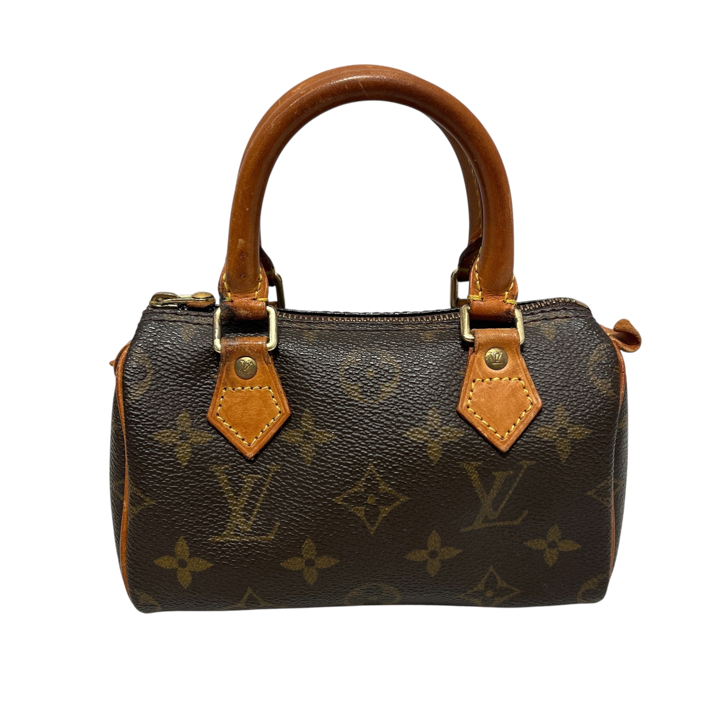 LOUIS VUITTON/Cross Body Bag/Monogram/Leather/BRW/nano speedy view 2