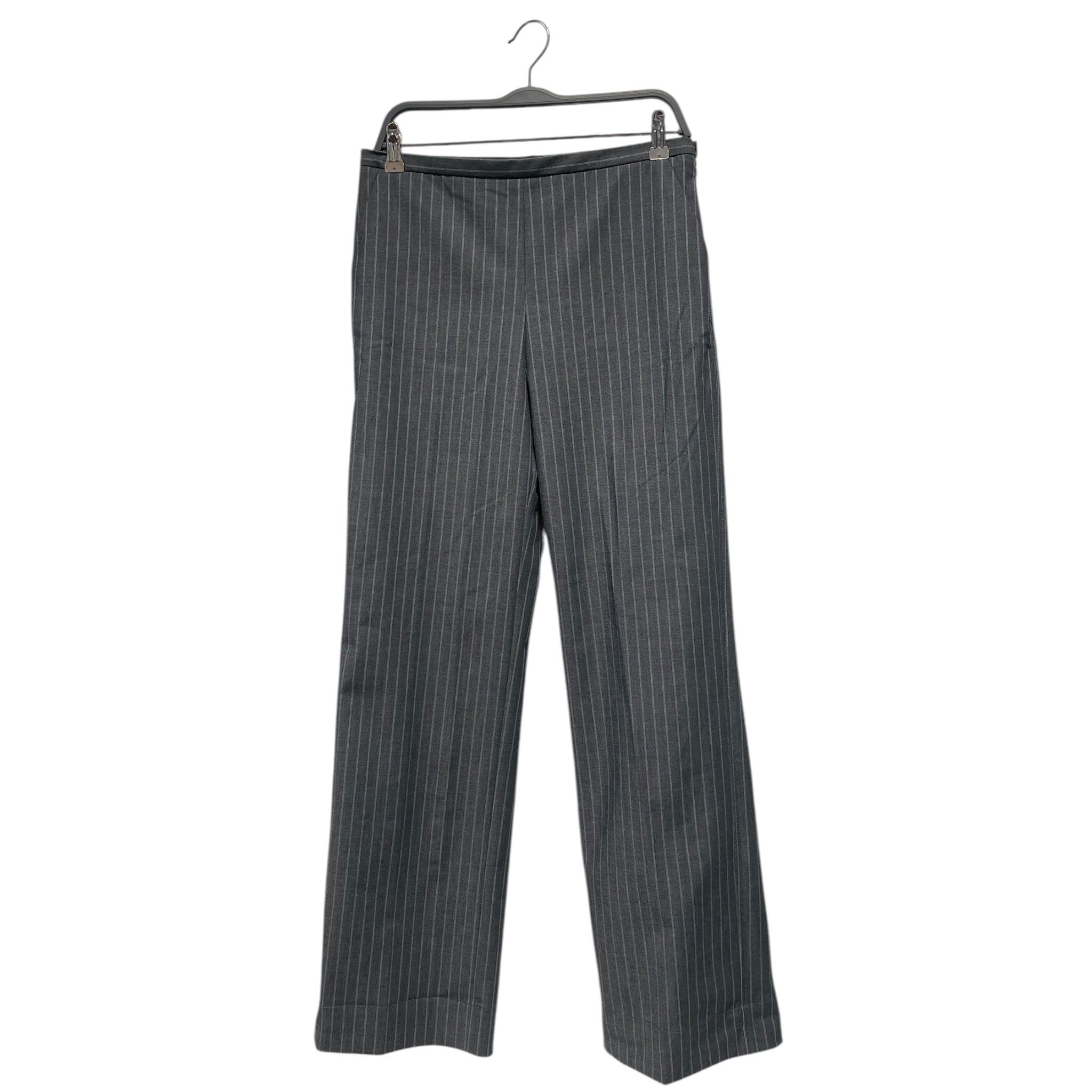 GANNI/Bootcut Pants/38/Stripe/Polyester/GRY/Low-rise/pin strip, side zip slacks view 1