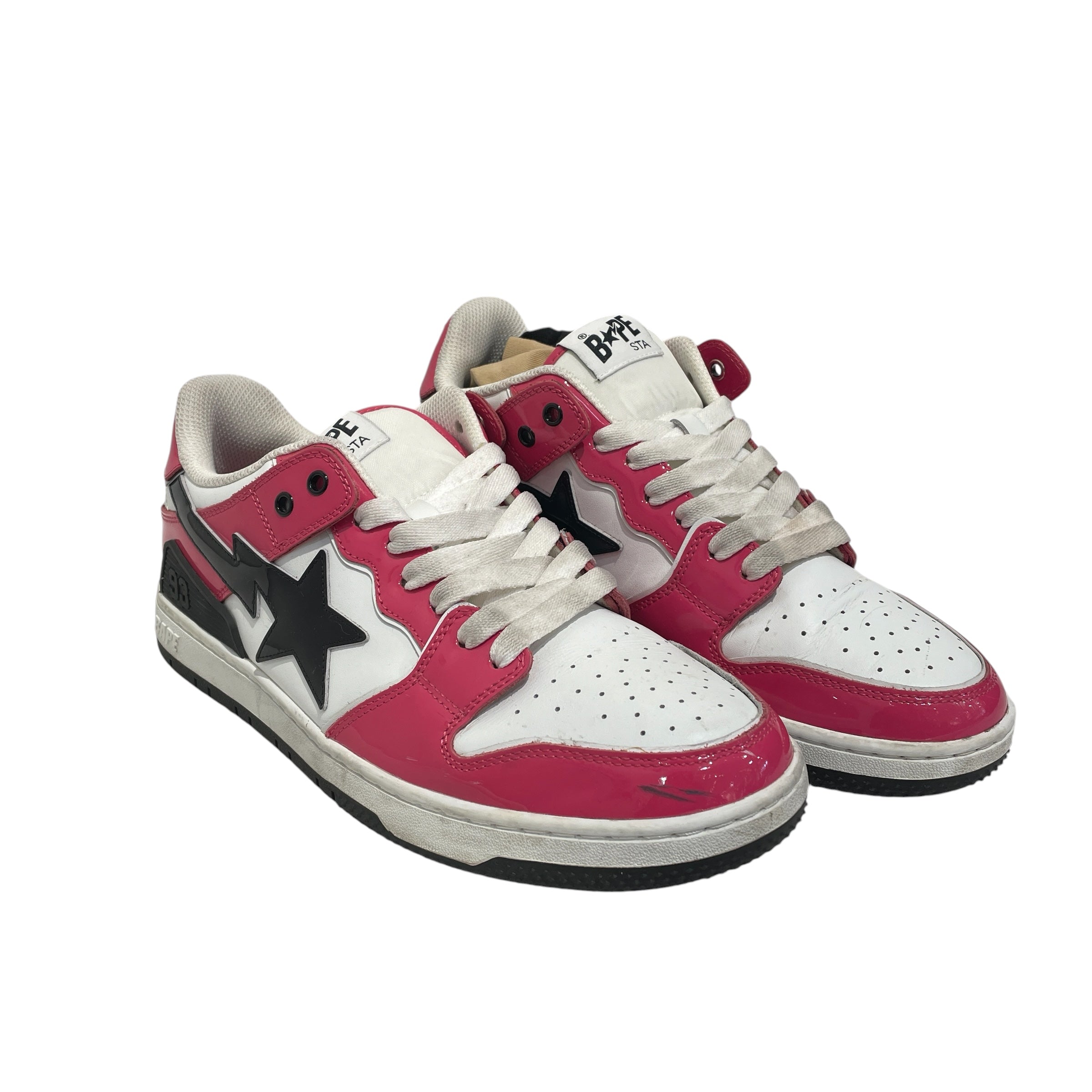 BAPE STA!/Low-Sneakers/US 12/Leather/PNK/ view 1