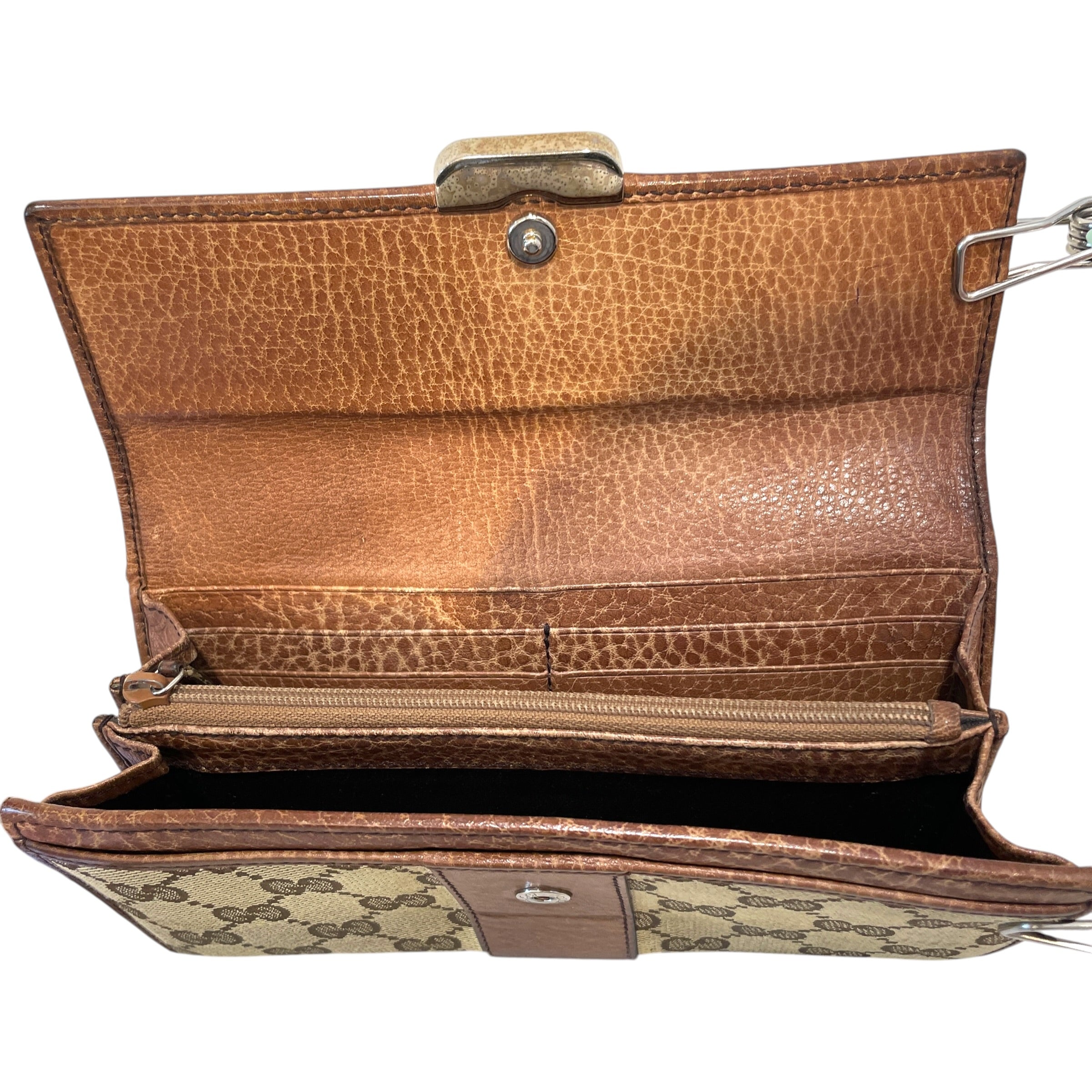 GUCCI/Long Wallet/Monogram/Cotton/BRW/GG Continental Wallet view 3
