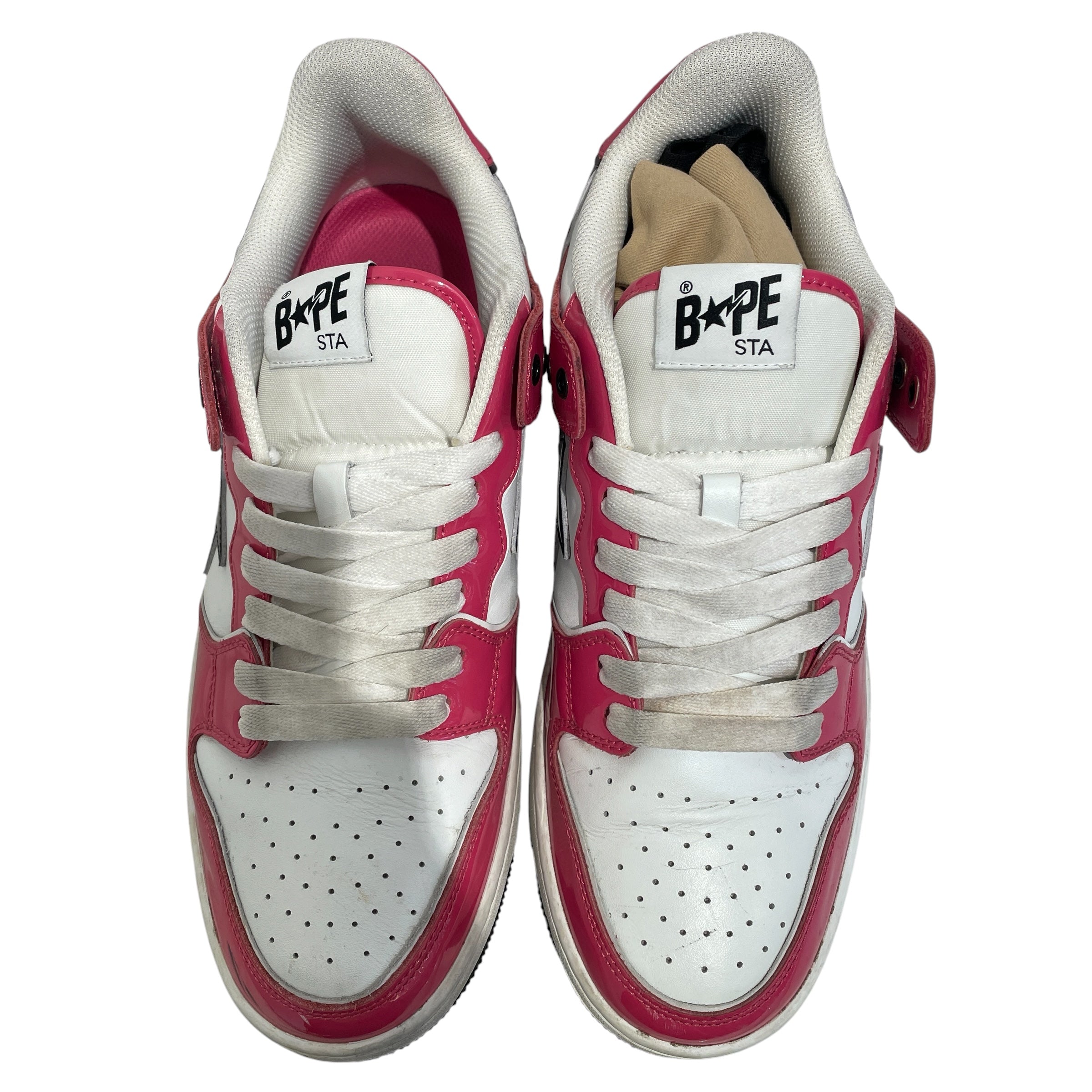BAPE STA!/Low-Sneakers/US 12/Leather/PNK/ view 3