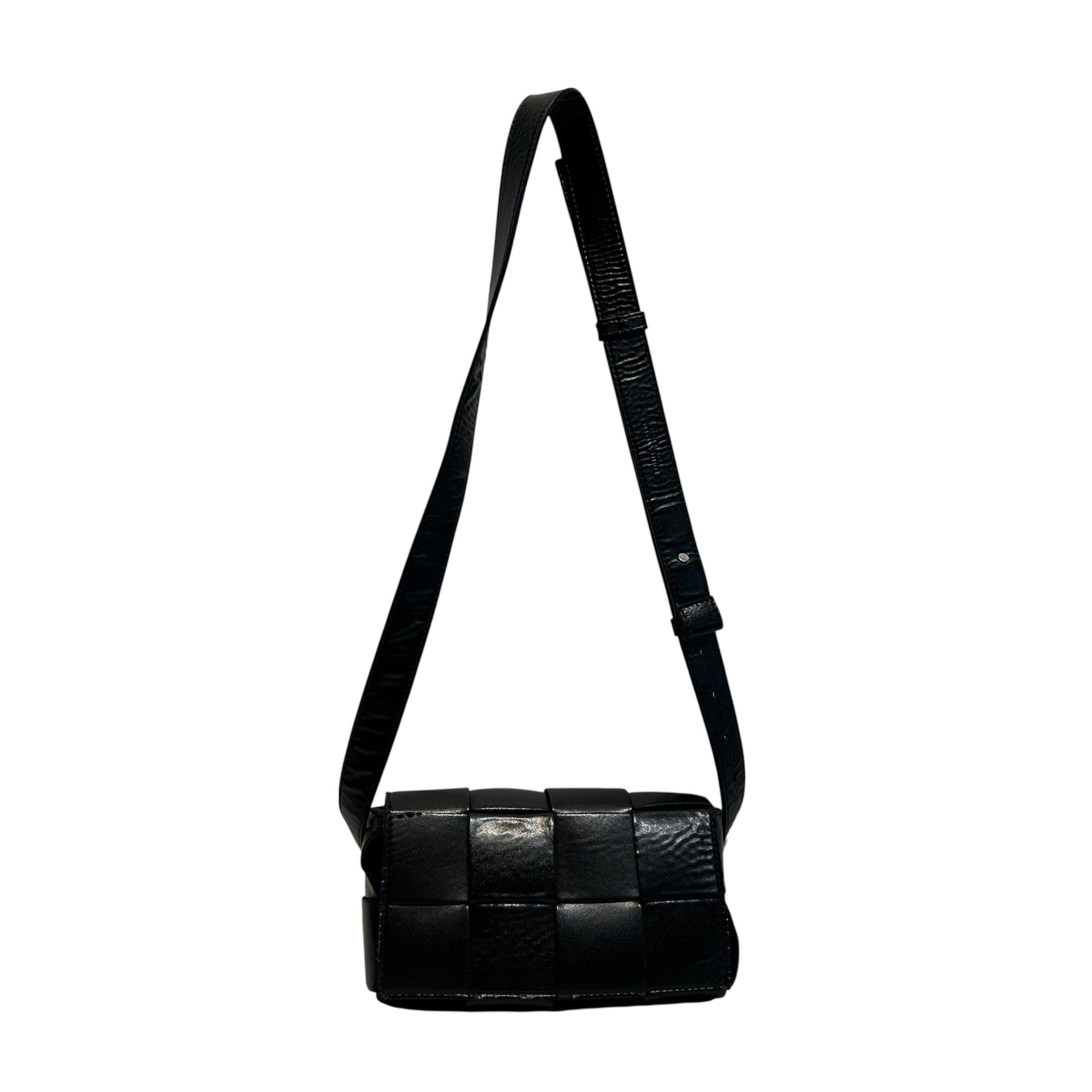 BOTTEGA VENETA/Fanny Pack/Leather/BLK/Intrecciato Cassette view 1