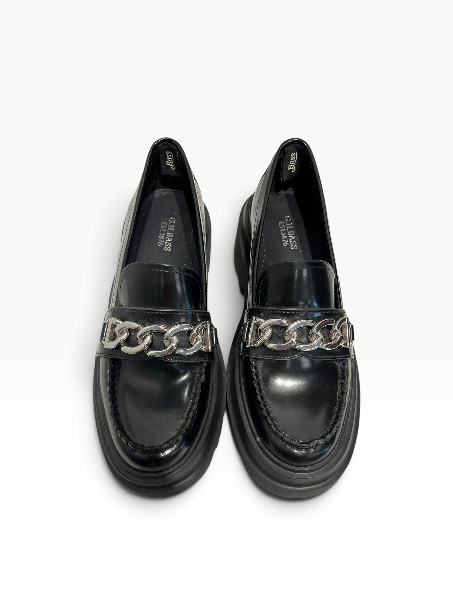 G.H.Bass&Co./Loafers/US 8.5/Leather/BLK/ view 2