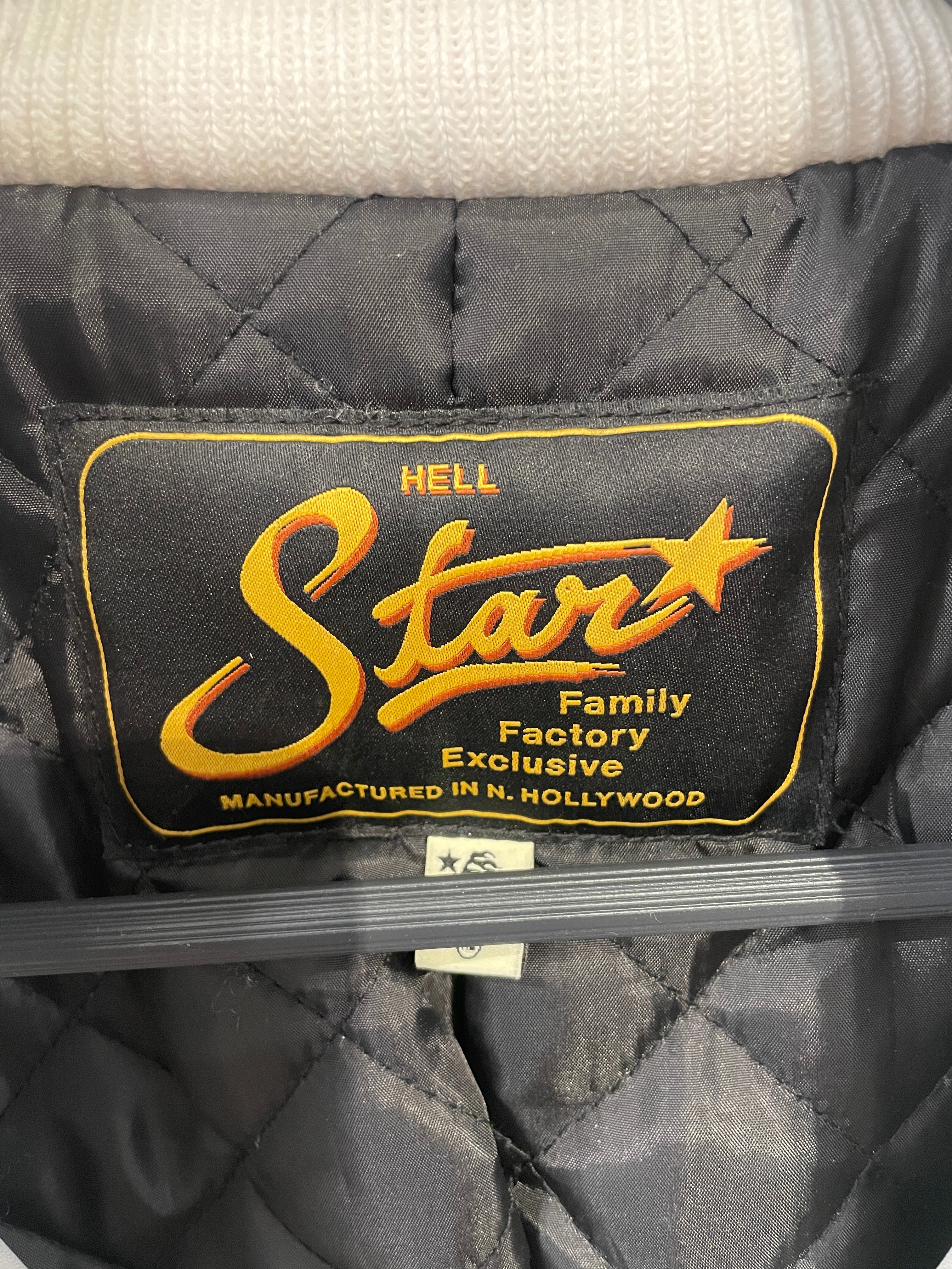 HELLSTAR/Leather Jkt/XL/Leather/WHT/All Over Print/TRIBAL LEATHER WHT QUILTLINED view 3