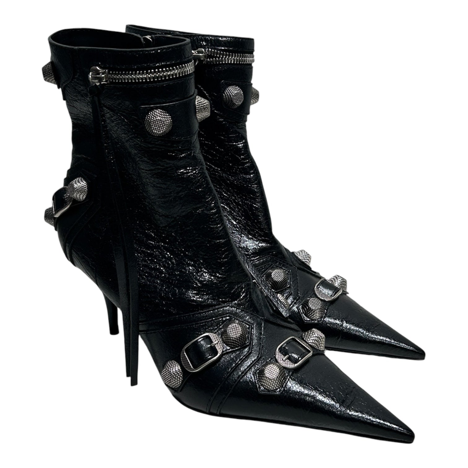 BALENCIAGA/Heels/US 7.5/Leather/BLK/ARENA AGNEU HEELS view 1