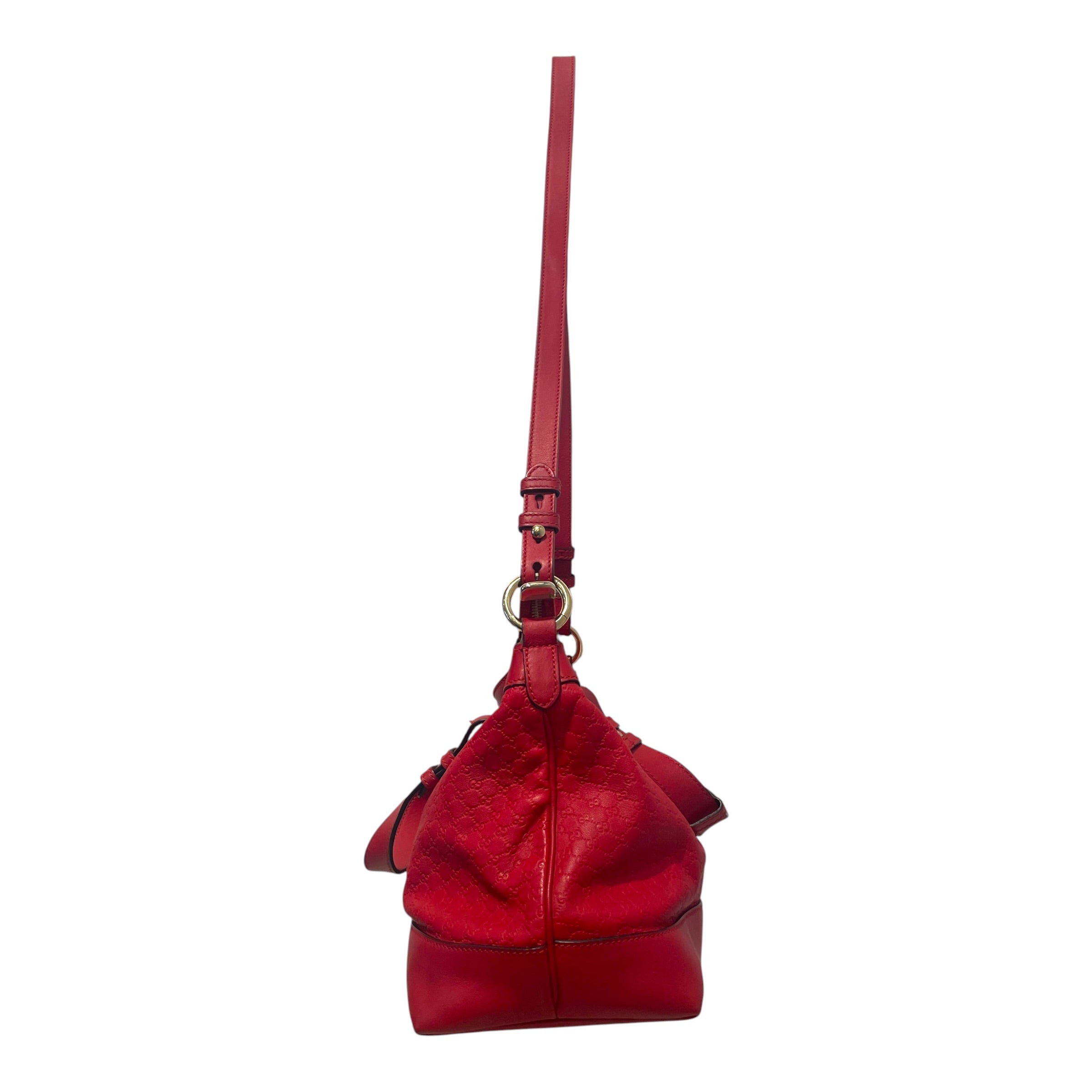 GUCCI/Hand Bag/Monogram/Leather/RED/Guccissima Valentine Bag view 2