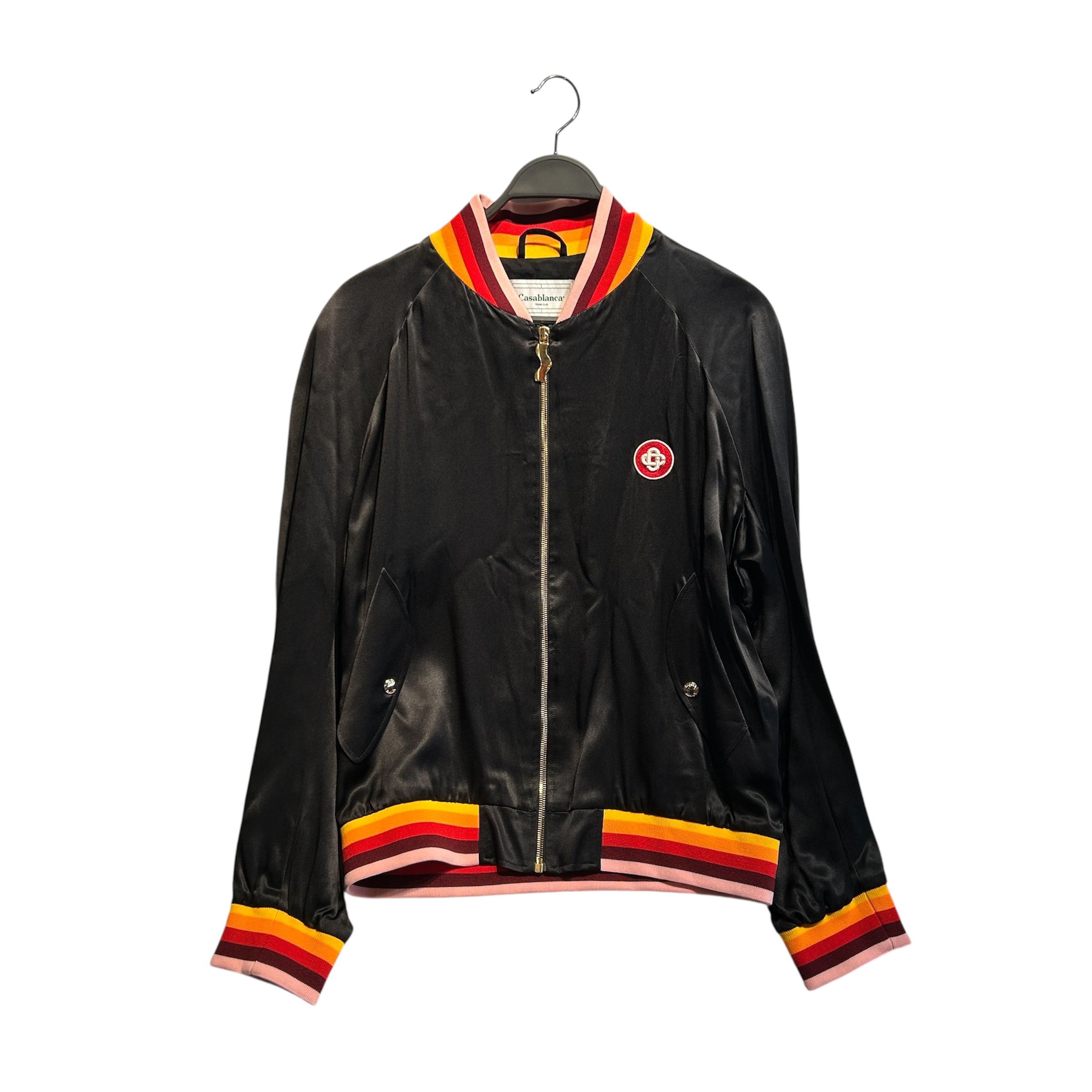 CASABLANCA/Jacket/M/Silk/BLK/Glasses Man Embroidery view 1