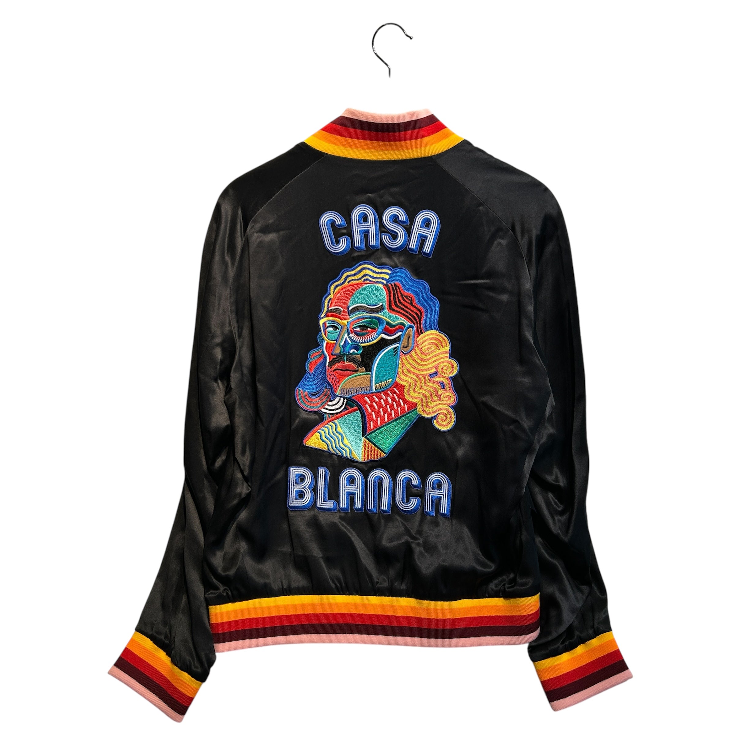 CASABLANCA/Jacket/M/Silk/BLK/Glasses Man Embroidery view 2