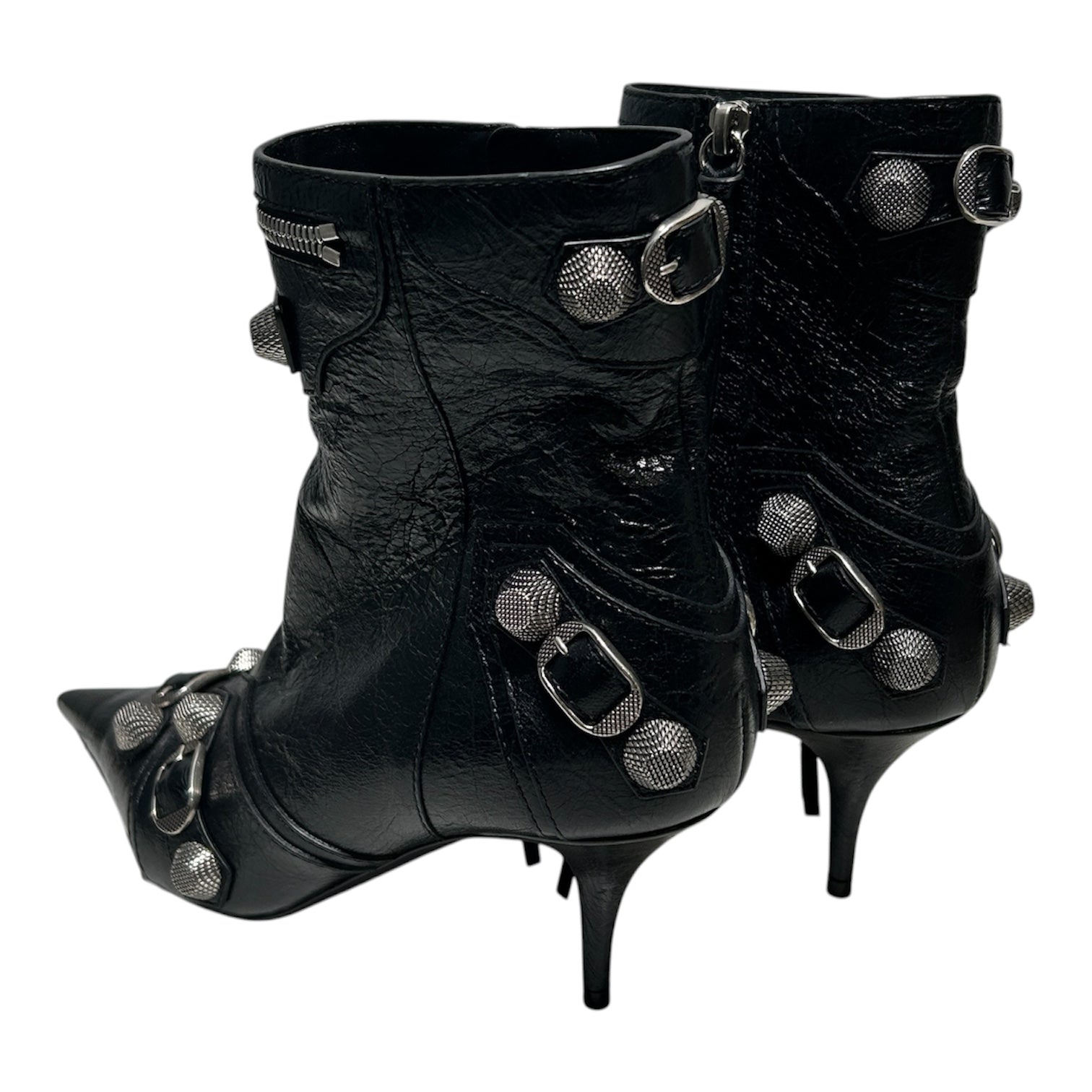 BALENCIAGA/Heels/US 7.5/Leather/BLK/ARENA AGNEU HEELS view 2