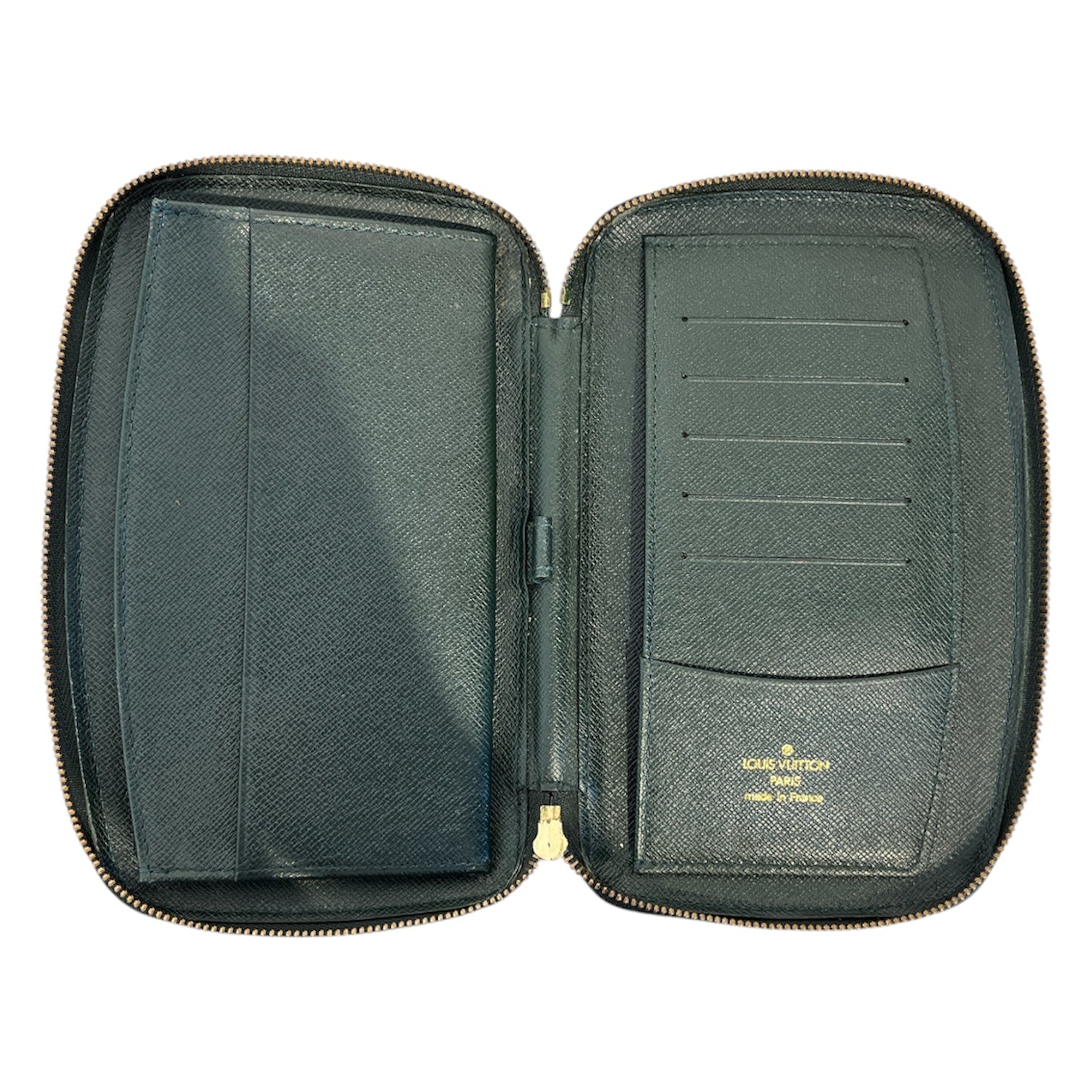 LOUIS VUITTON/Long Wallet/Leather/GRN/LV TAIGA LEATHER ATOLL ZIP view 3