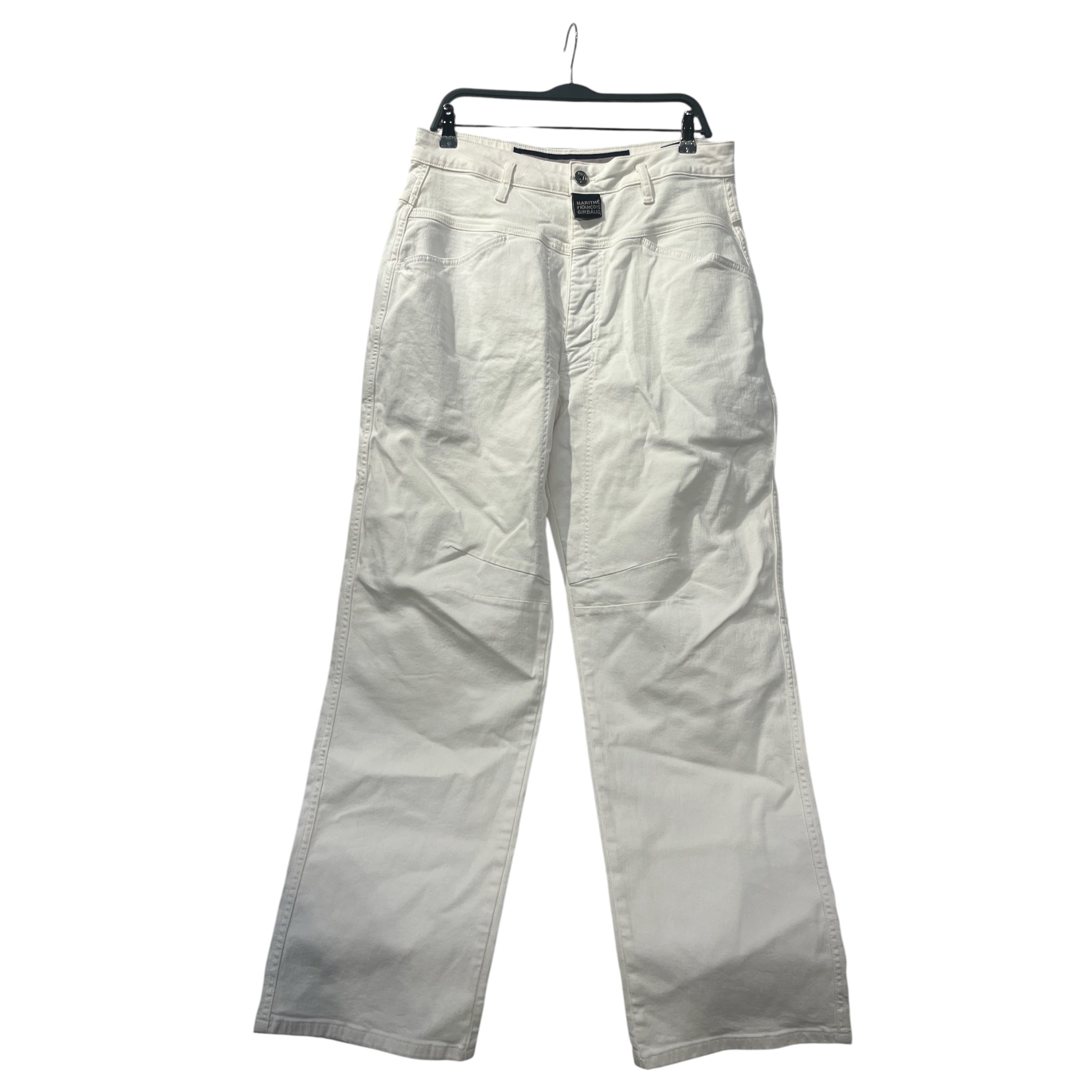 MARITHE FRANCOIS GIRBAUD/Straight Pants/33/Denim/WHT/ view 1